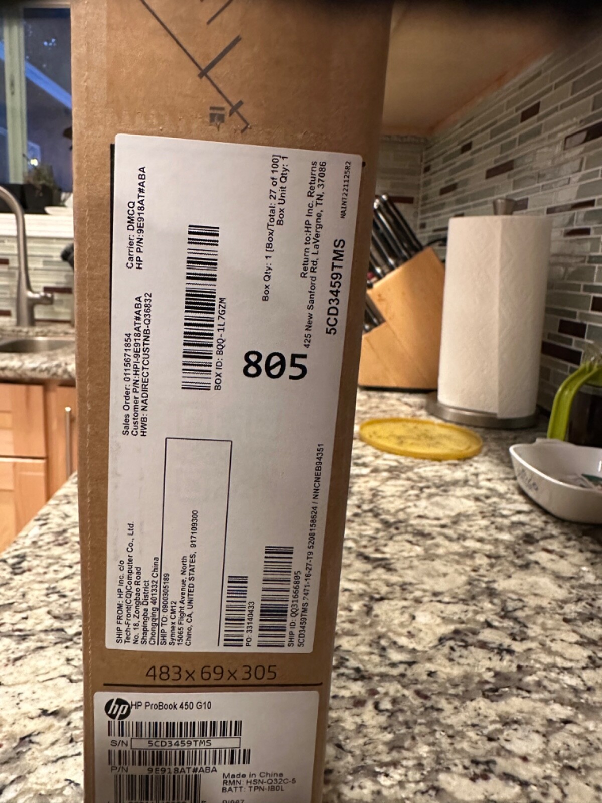 New HP ProBook 450 G10 15.6″ FHD Intel i7-1355U 16GB 512GB SSD Webcam Win 11 Pro