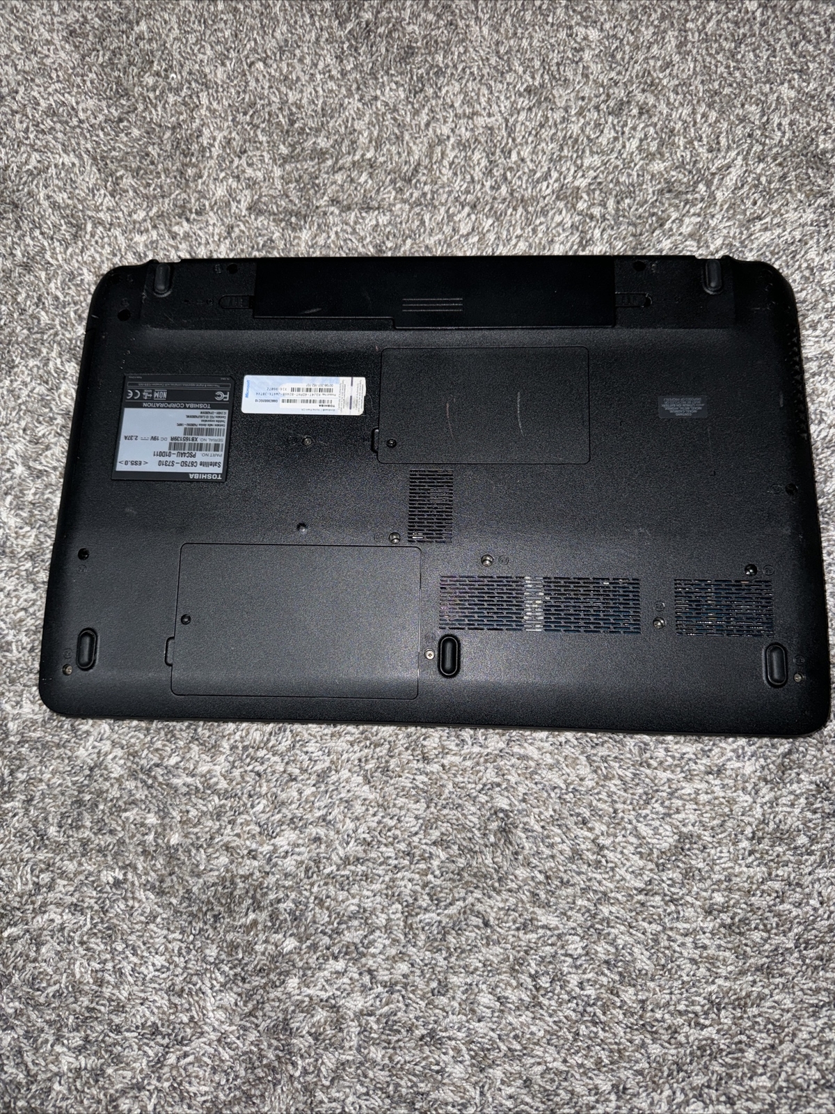 Toshiba c675d-s7310 For Parts Does Not Post