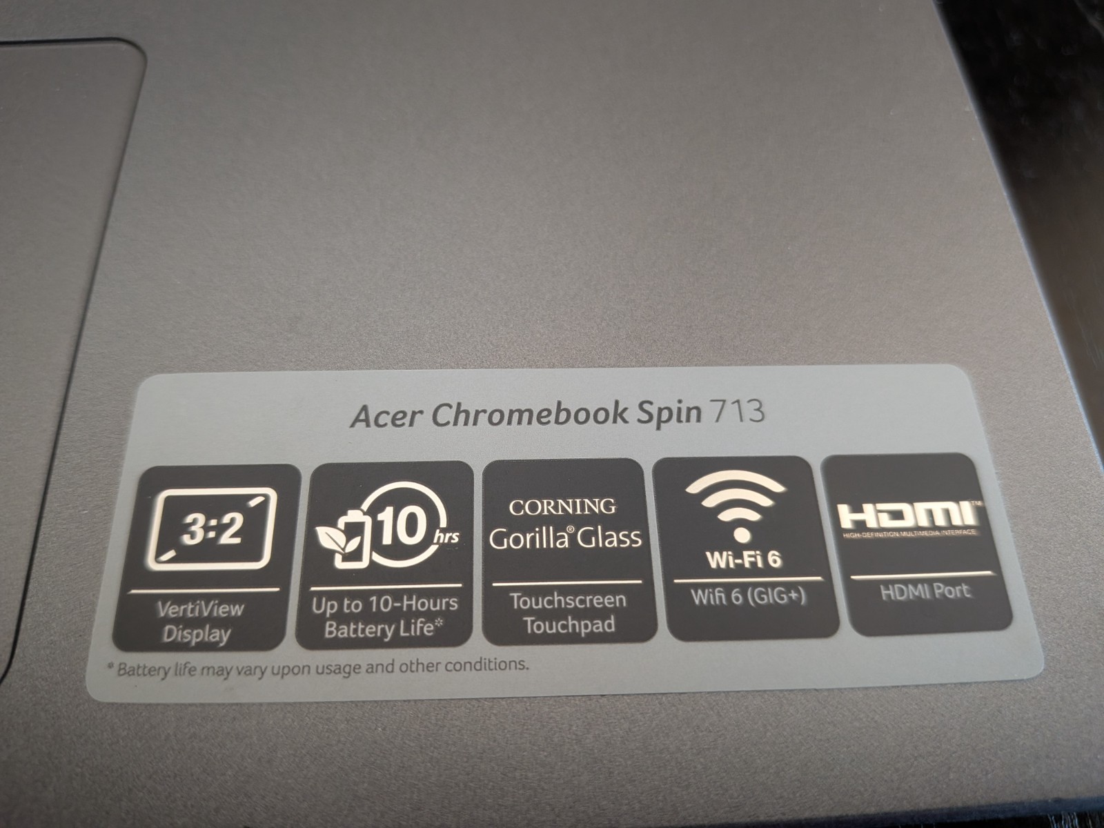 Acer Chromebook Spin 713 CP713-2W (16GB RAM/256GB SSD, 2K 3:2, Intel i5-10210U)