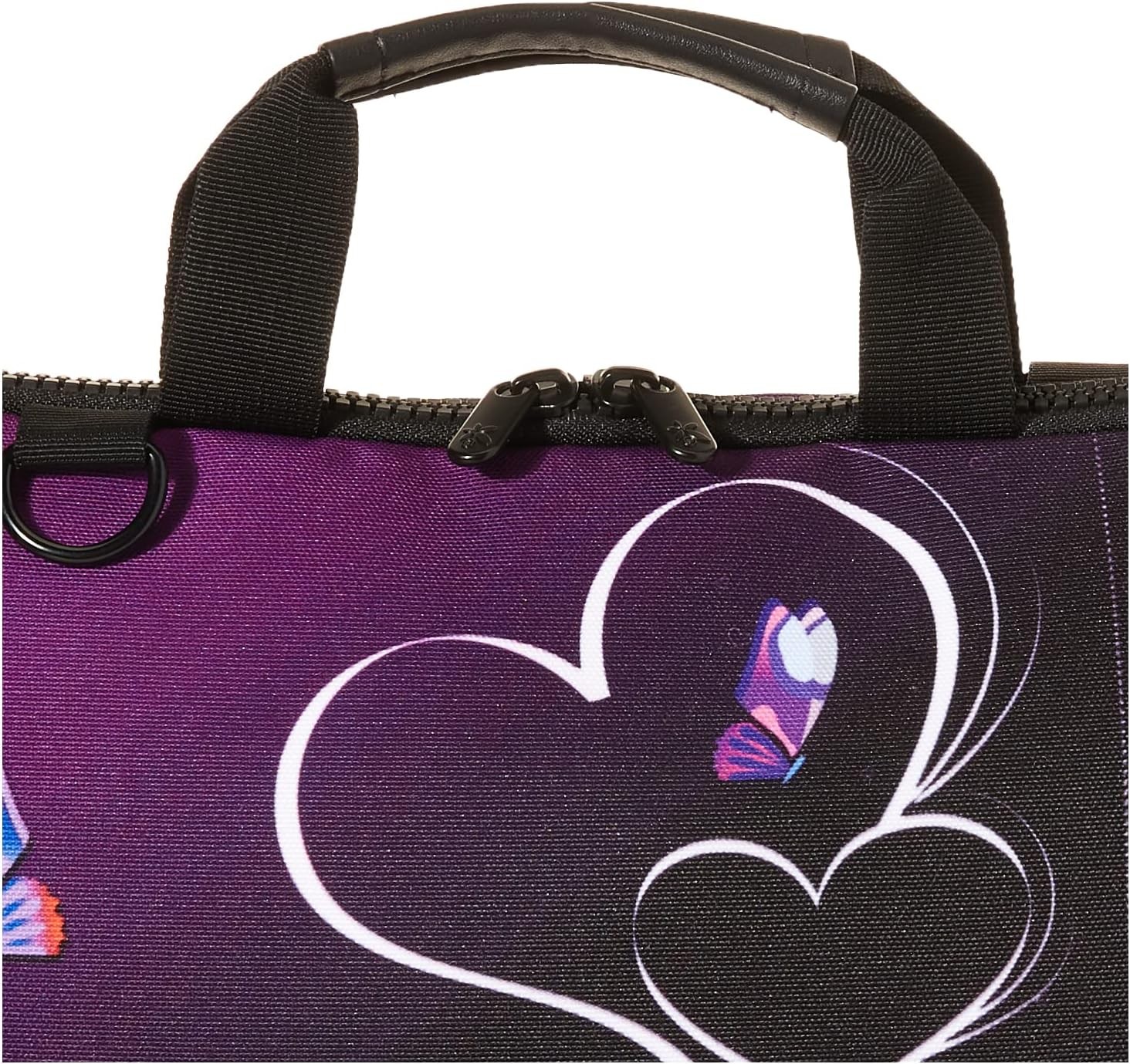 Purple Butterflies Canvas Laptop Carrying Shoulder Sleeve Case Protective Bag Fi