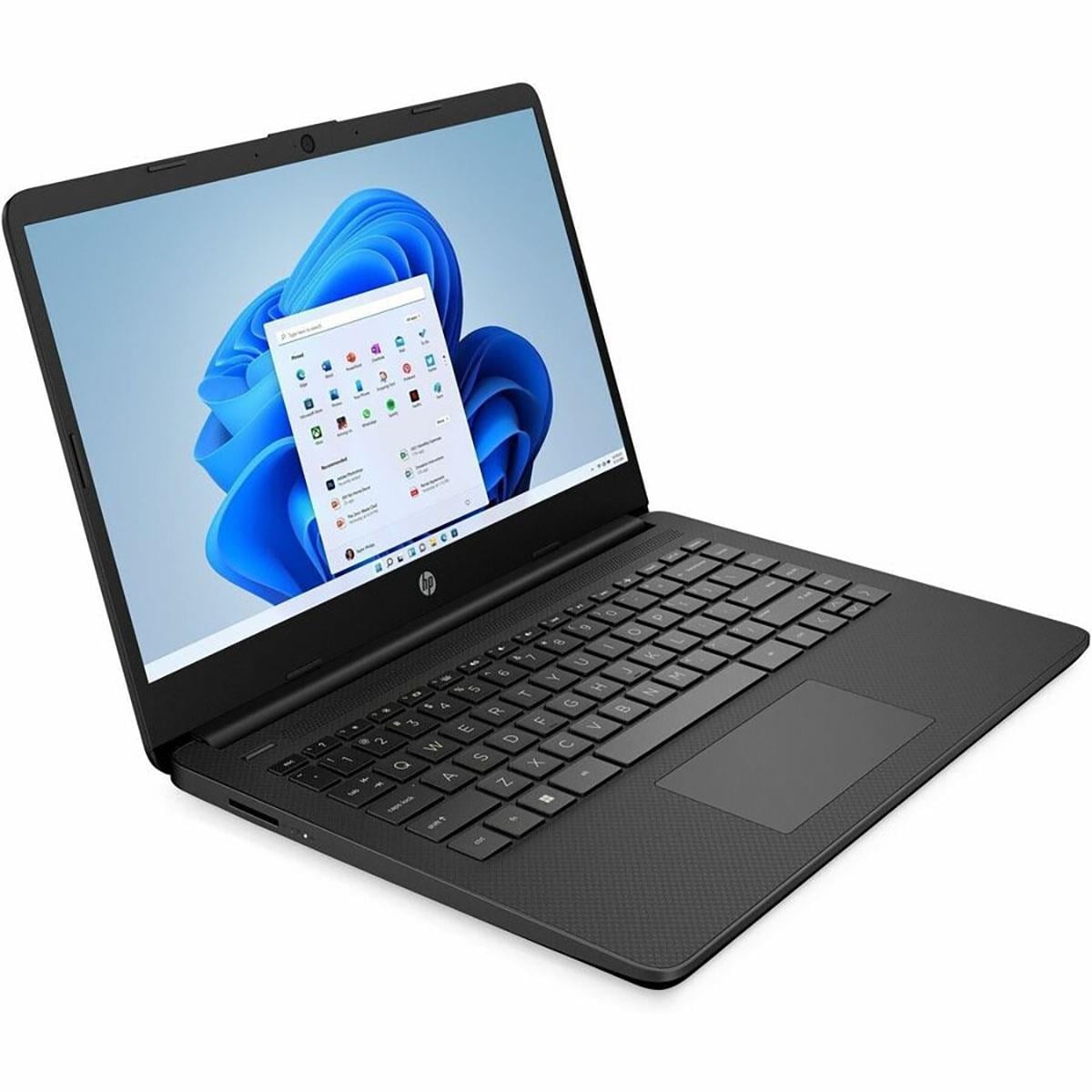 Open box HP 14 inch Laptop, Intel Celeron N4500, Jet Black,(No original box)