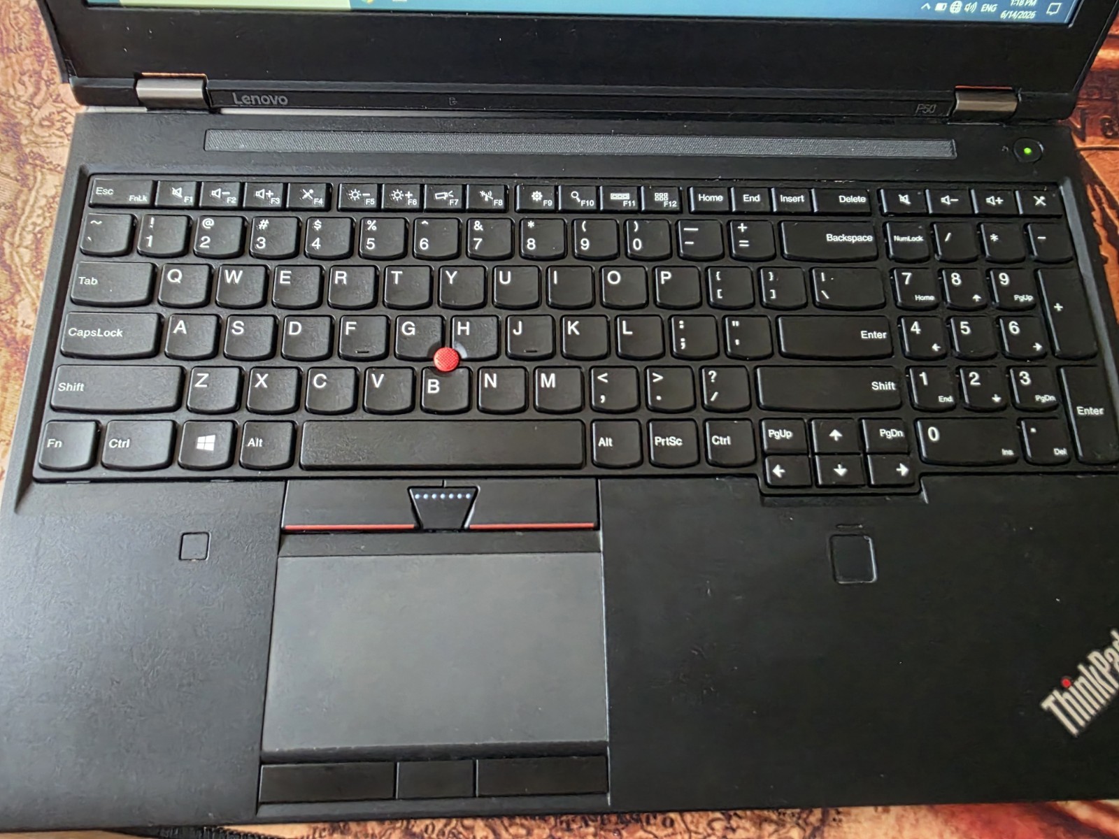Lenovo ThinkPad P50 i7-6820HQ 8GB 512GB SSD Quadro M1000M Win 10 Pro READ