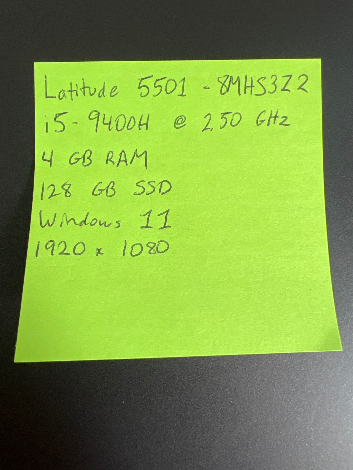 Dell Latitude 5501 Intel Core i5-9400H 4 GB 128GB SSD 15.6″