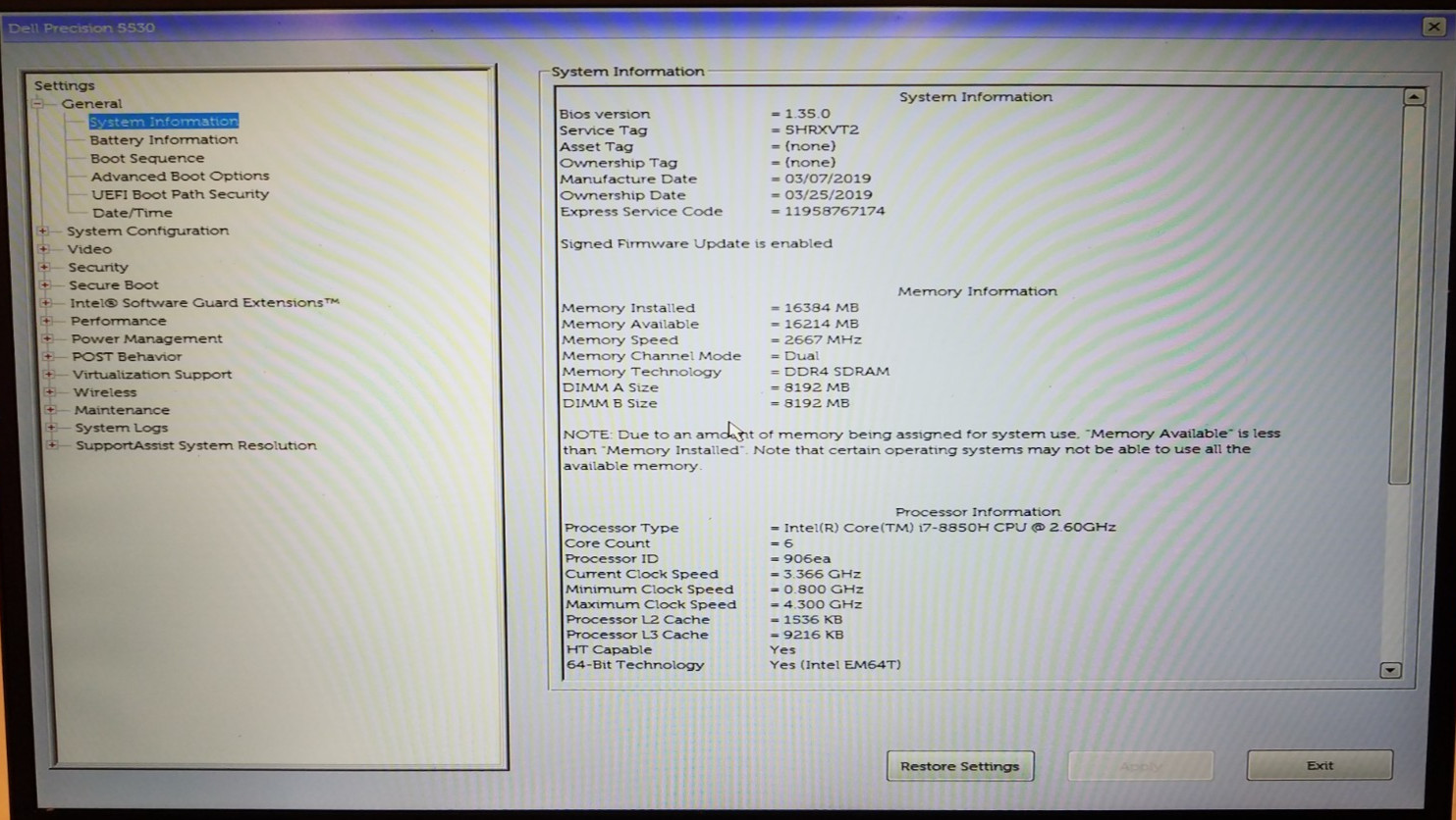 Dell Precision 5530, 15.6″, i7-8850H@2.6GHz, 16GB, 512GB SSD, P1000, Lot of 4