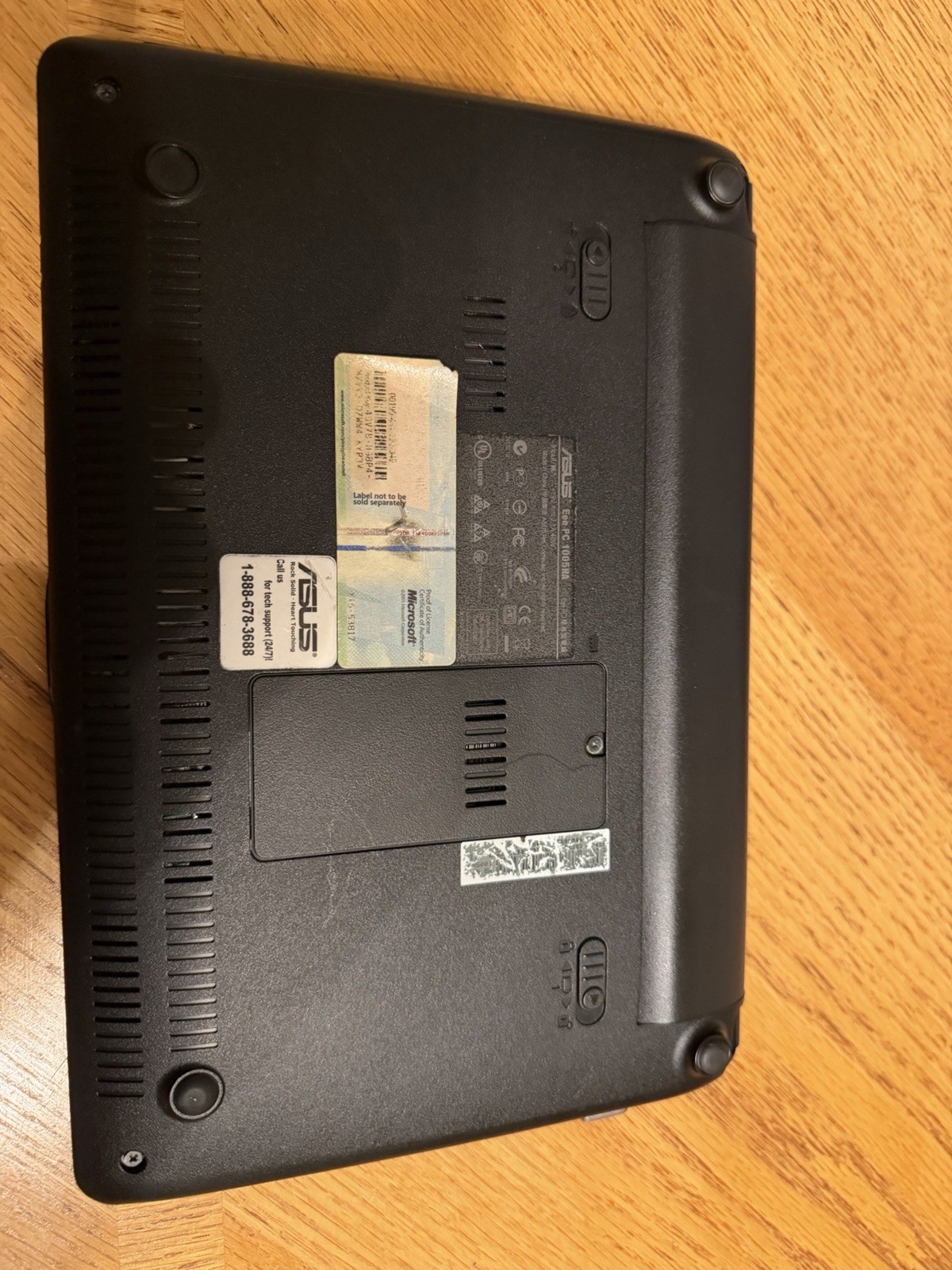 Asus EEE PC 1005HA Windows 7 10in Mini Black Laptop Intel Atom N280 220Gb HDD