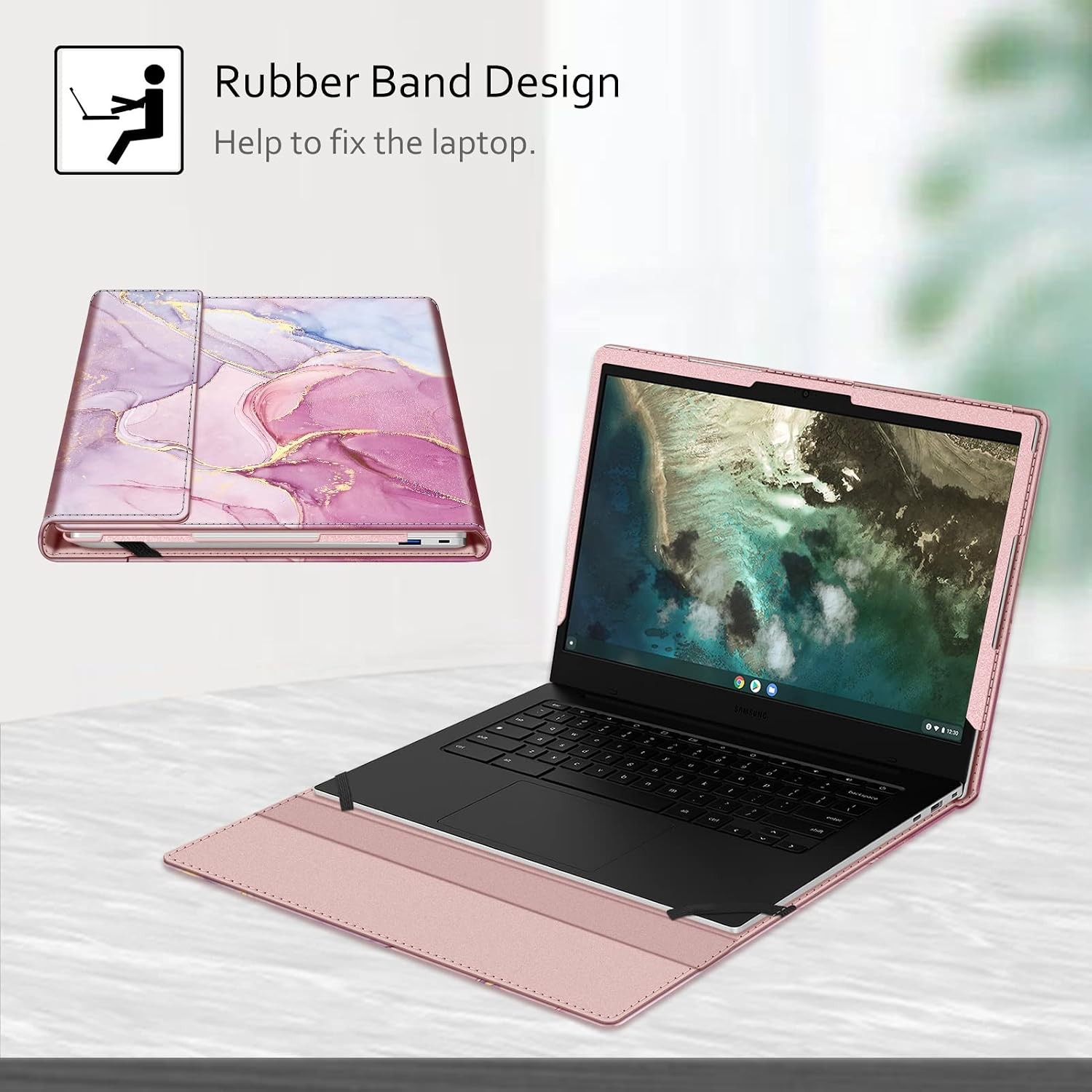 14″ Samsung Galaxy Chromebook Go XE340XDA XE345XDA Sleeve Case – Premium PU Leat