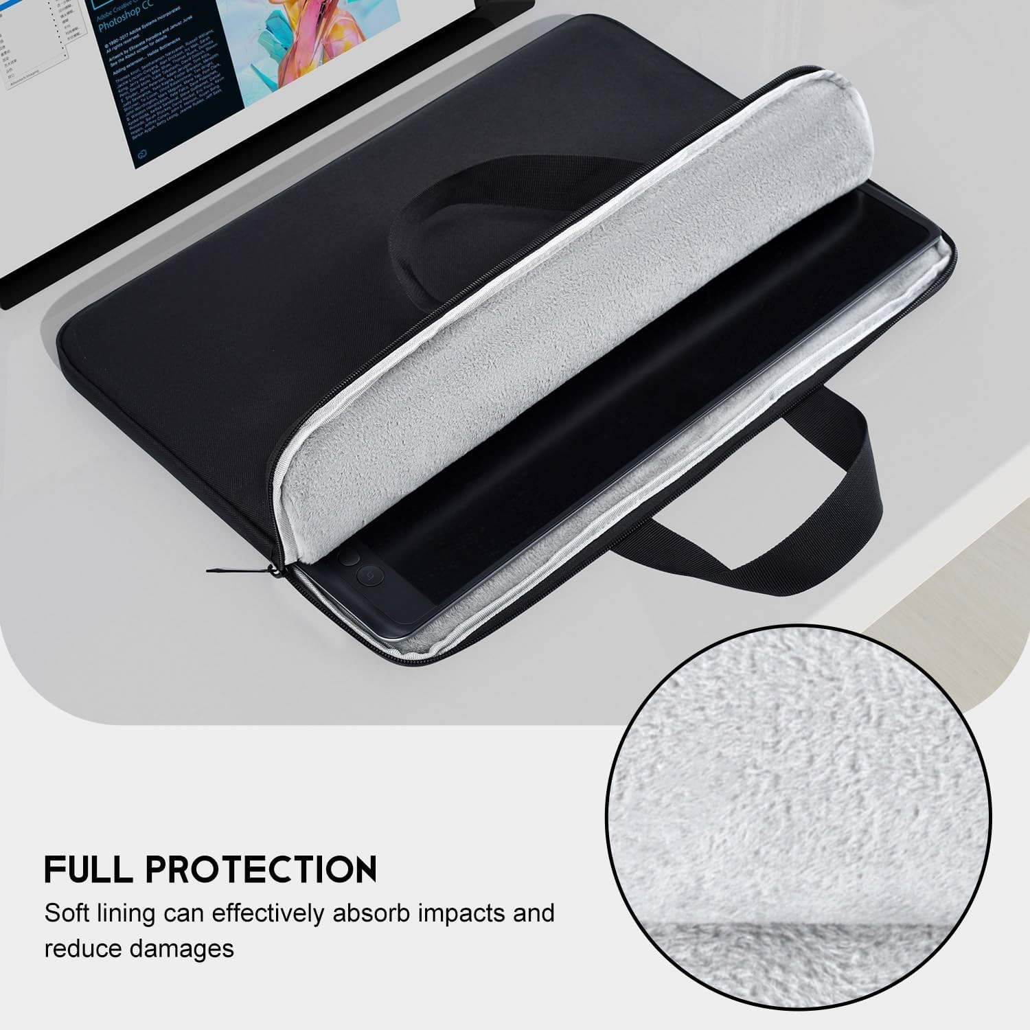 16.1 inch Portable Monitor Case Carrying Bag for Most 15.6/16.1 in Monitors