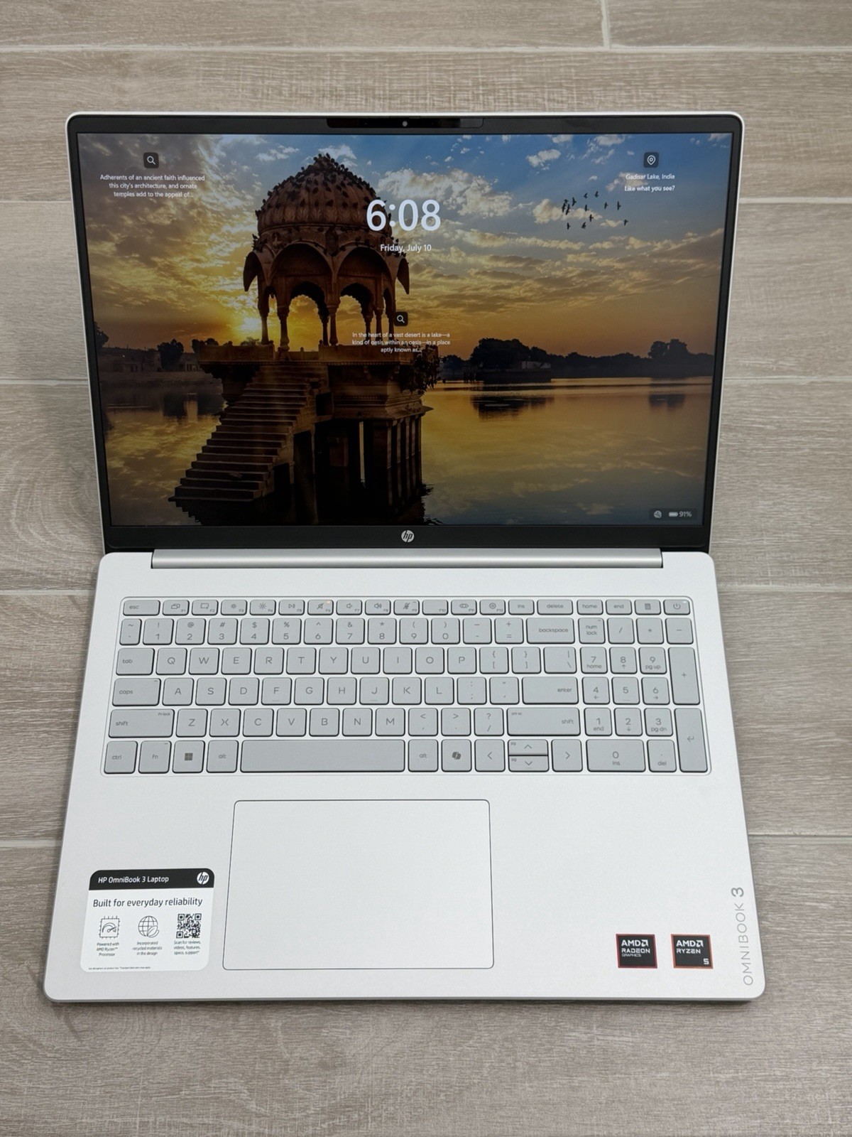 HP OmniBook 3 16″ WUXGA Touch Laptop AMD Ryzen 5 40 16GB RAM 256GB NVMe Win-11