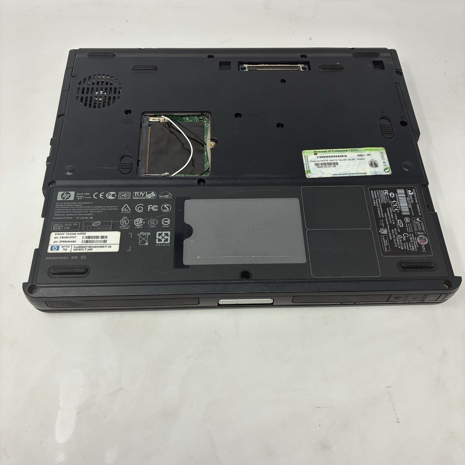 HP Compaq nc6000 for Parts Or Repair AS-IS See Pics / Description