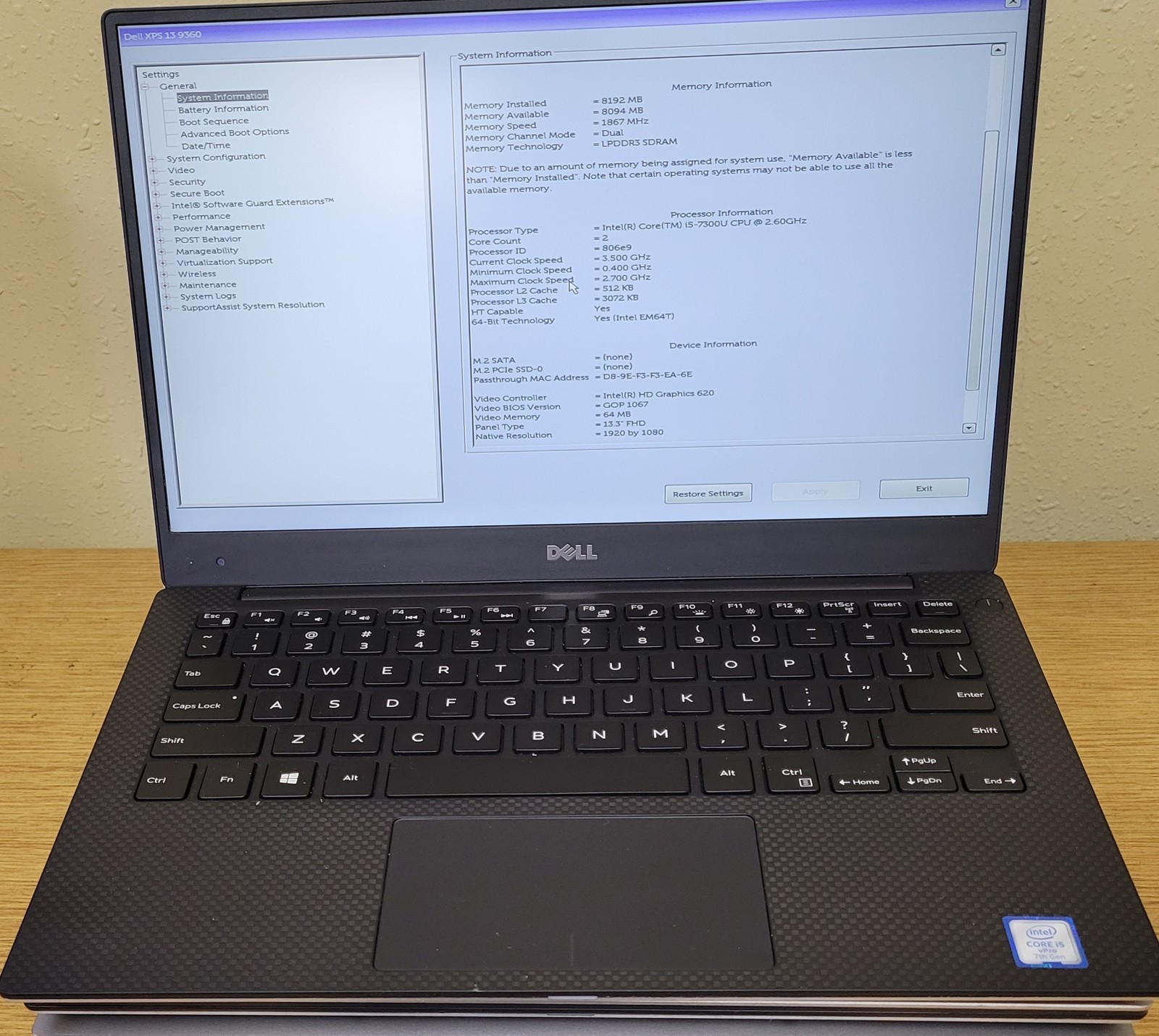 (Lot of 3) Dell XPS 13 9360 i5/i7-7/8th Gen 1.8/2.60GHz 8GB DDR4 No OS/SSD
