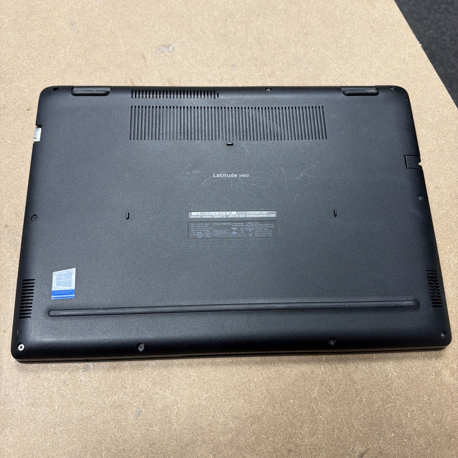 *PARTS DELL LATITUDE 3400 14” Intel Core i5-8265U 1.60GHz 8GB RAM No HDD