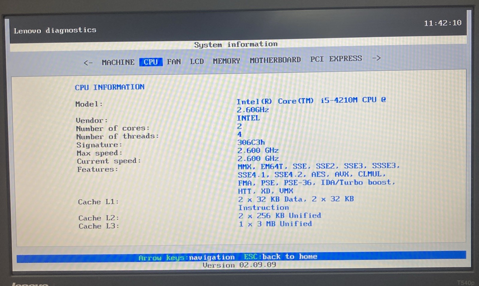 Lenovo ThinkPad T540p i5-4210U 2.60GHz 4GB No HDD Boot to BIOS