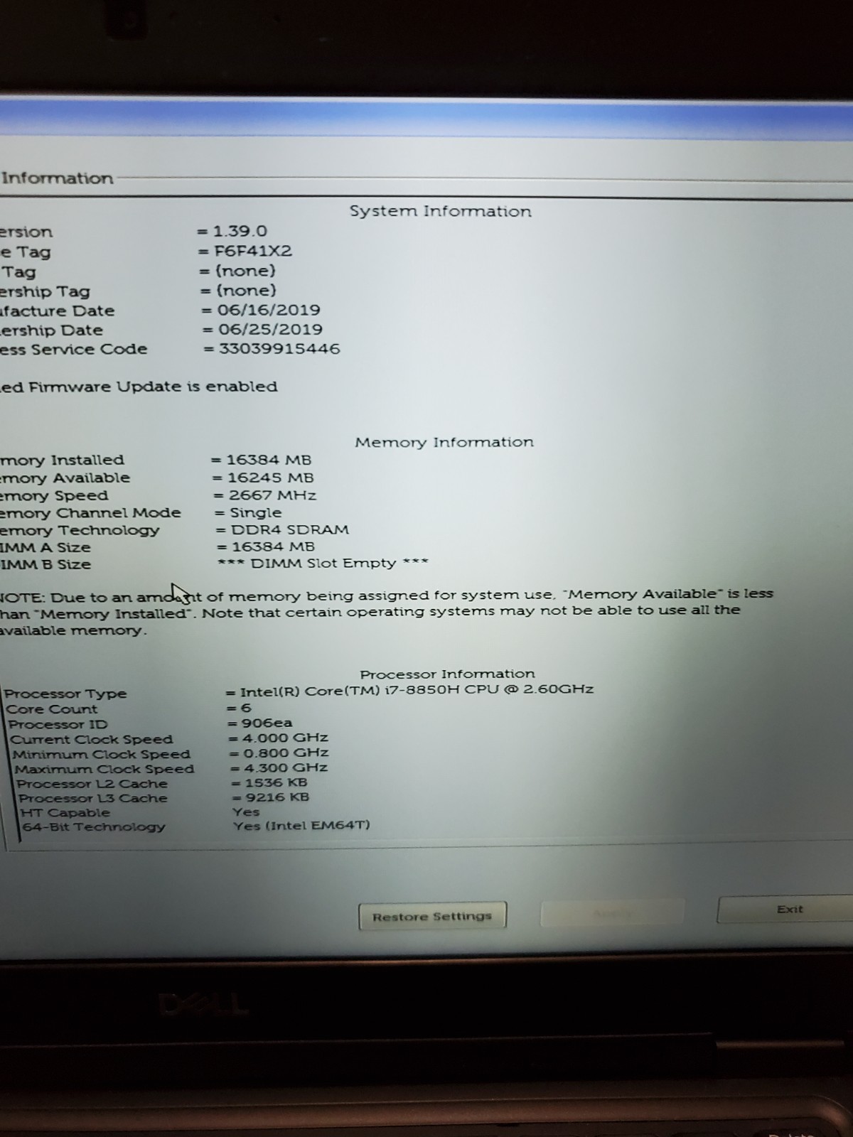 Dell Latitude 5491 14″ Laptop Core i7-8850H 2.6GHz 16GB RAM 256GB SSD Win11 #69