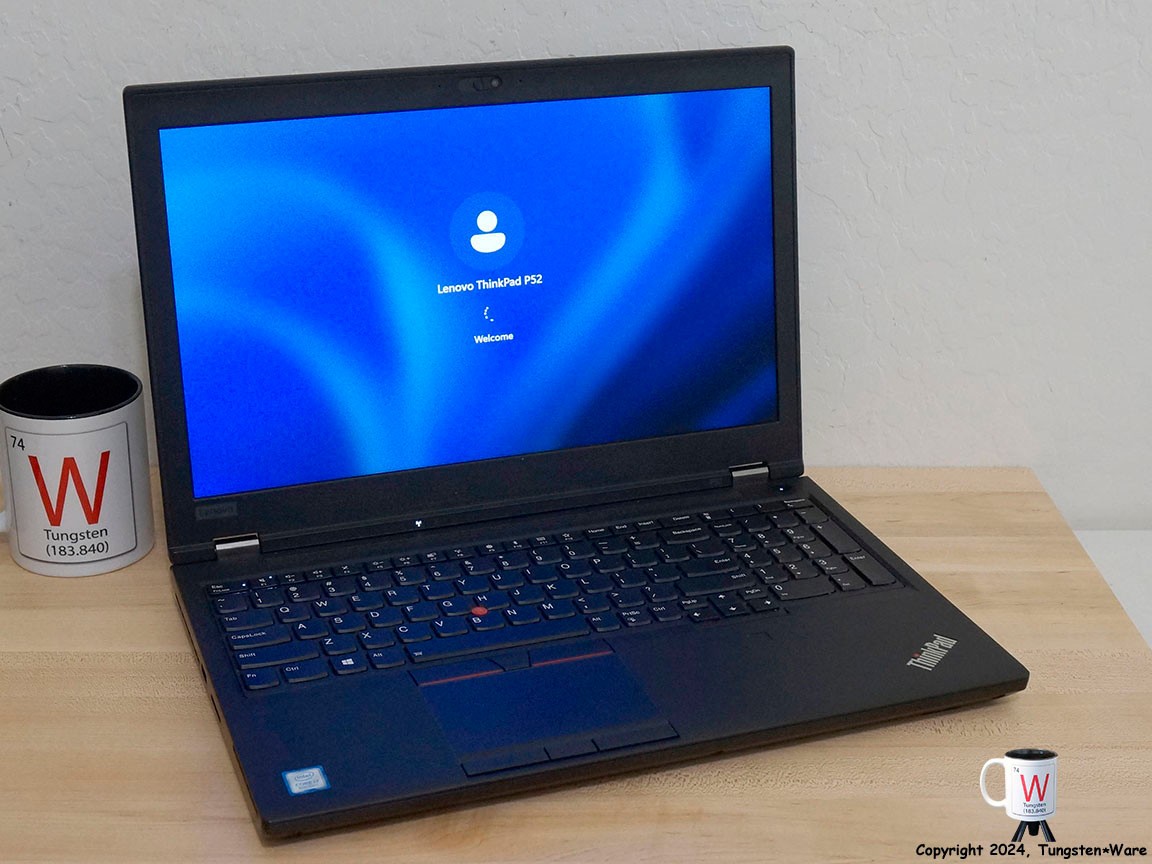Lenovo ThinkPad P52 512GB M.2 SSD, i7-8th Gen, Quadro P1000 GPU, Battery Upgrade