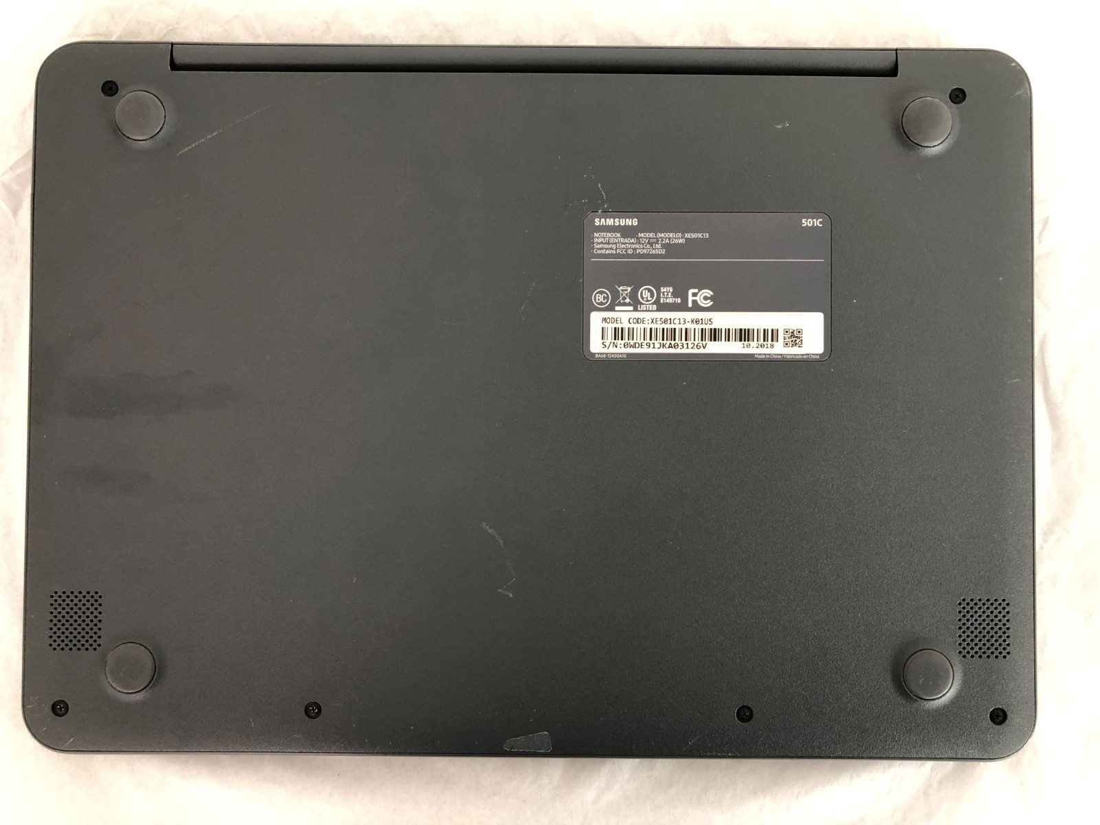 Samsung Chromebook 3 XE501C13-K01US 11.6″ 2GB RAM Charcoal + CHARGER