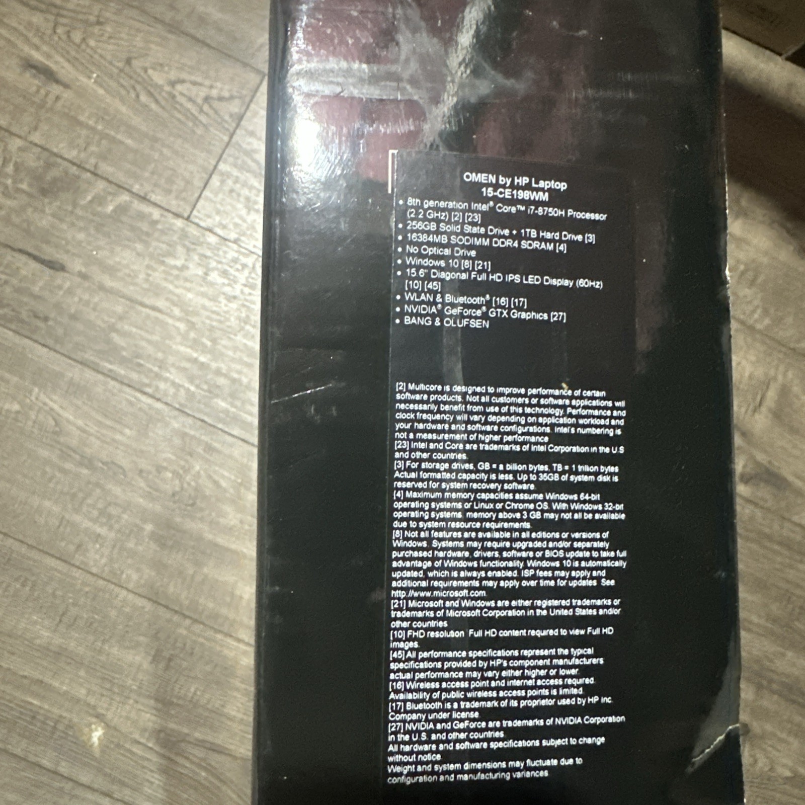 HP Omen 15.6 inch (1TB+256GB, Intel Core i7 8th Gen. 2.20GHz, 16GB)