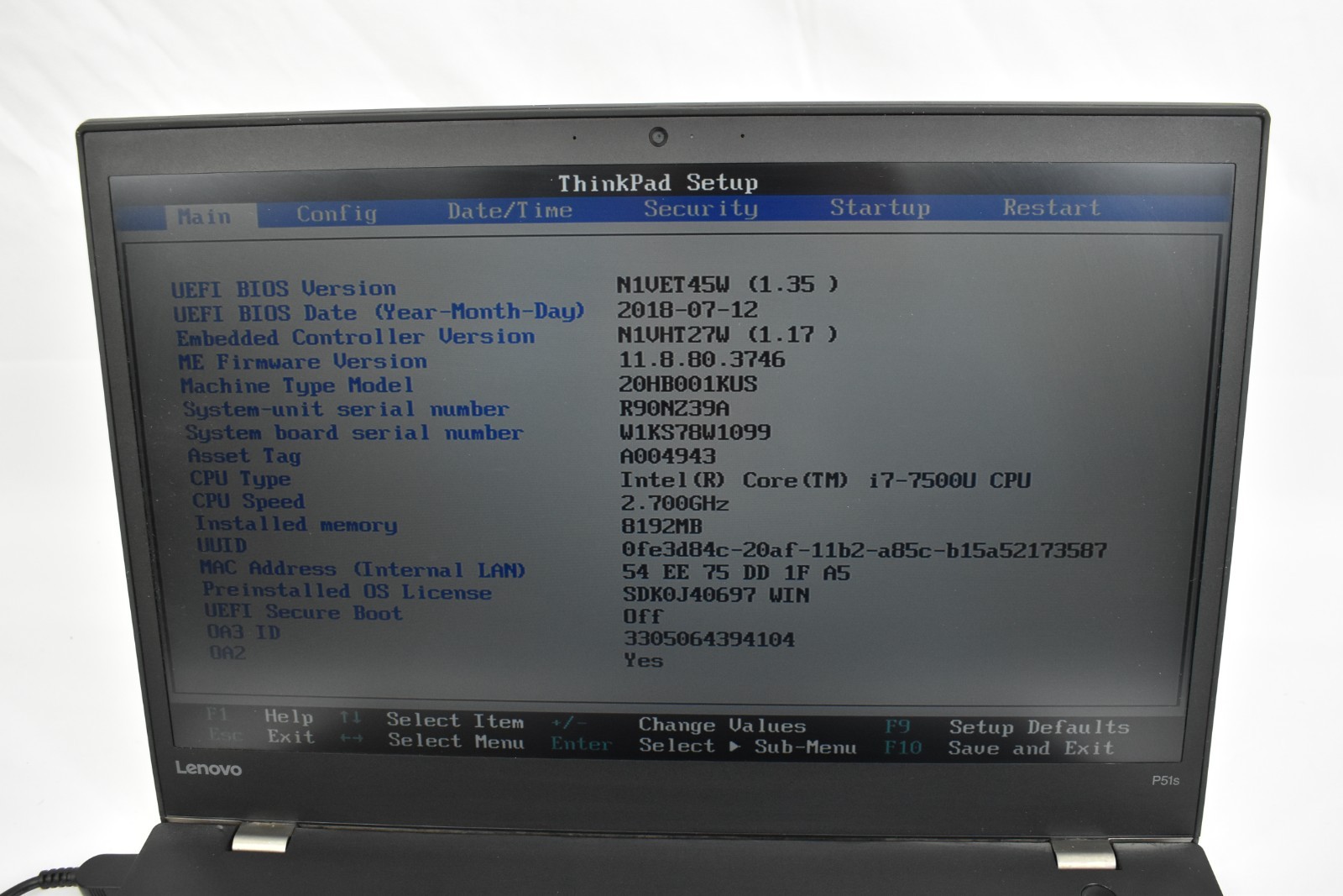 (2) Lenovo ThinkPad P51s i7-7500U 2.7GHz 16GB 240GB SSD No OS Parts or Repair