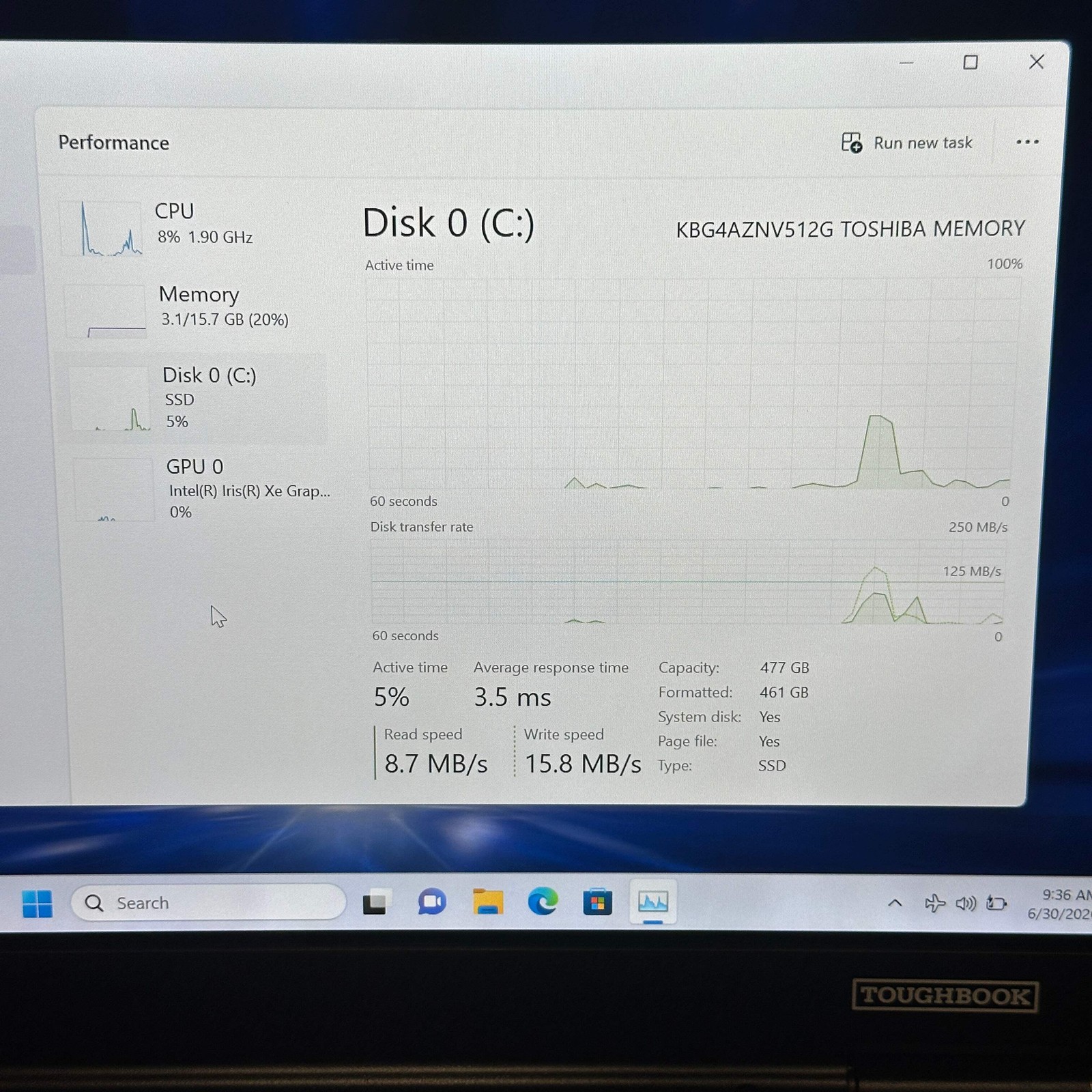 Panasonic FZ-55FZ-4LAM CABQM1V 14″ i5-1145G7 2.6GHz 16GB RAM 512GB SSD
