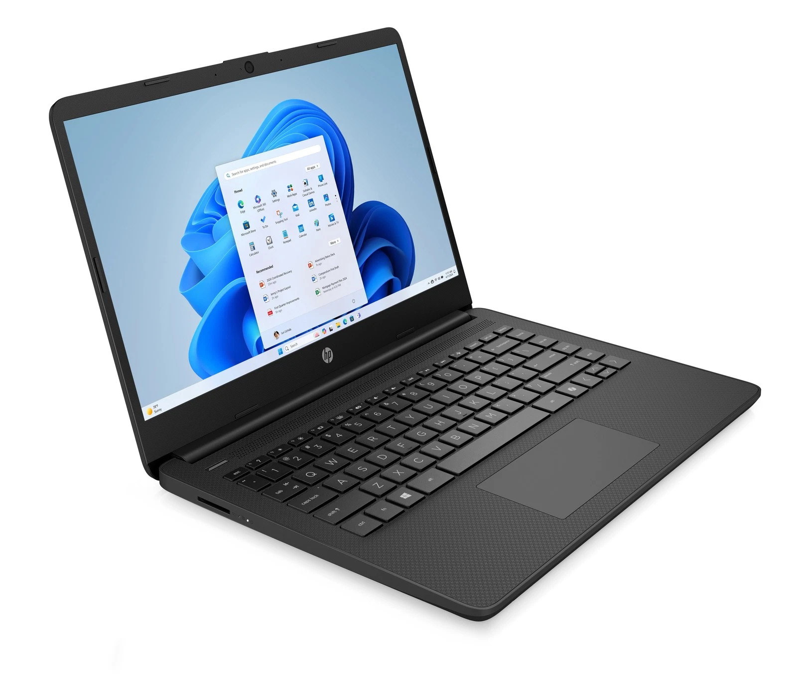 HP 14″ FHD, Jet Black, Intel Quad Core N250, 4GB, 128GB