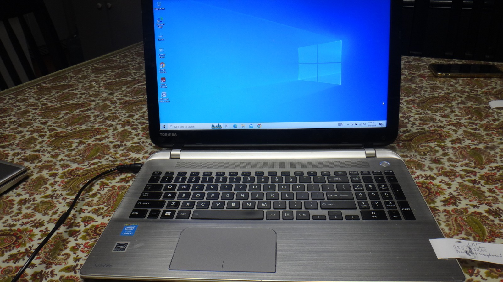 Toshiba Satellite S55-B5280, 15.6″, I7, 16 GB, 1TB, Wins10, good laptop(295)