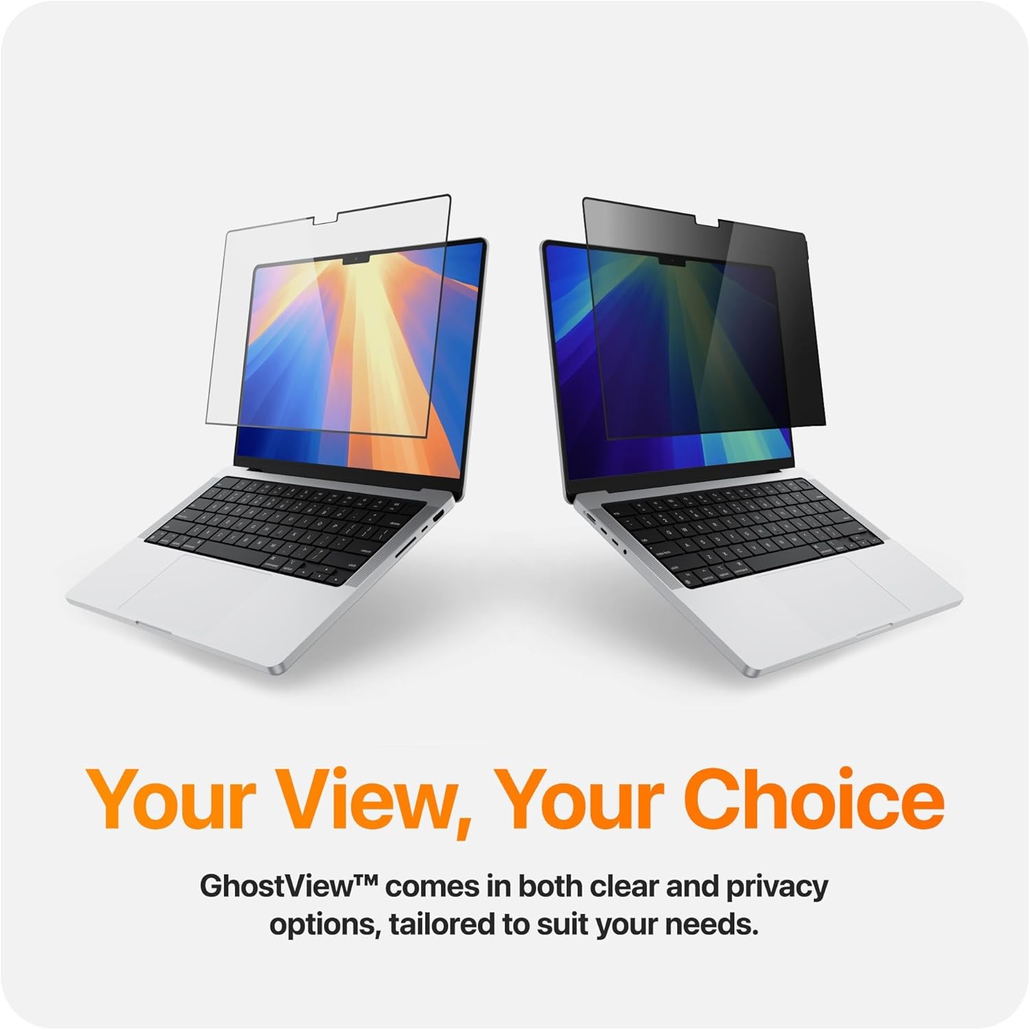 Ultra Thin 2-Way Privacy Screen Protector, Detachable, Compatible with 2022+ Mac