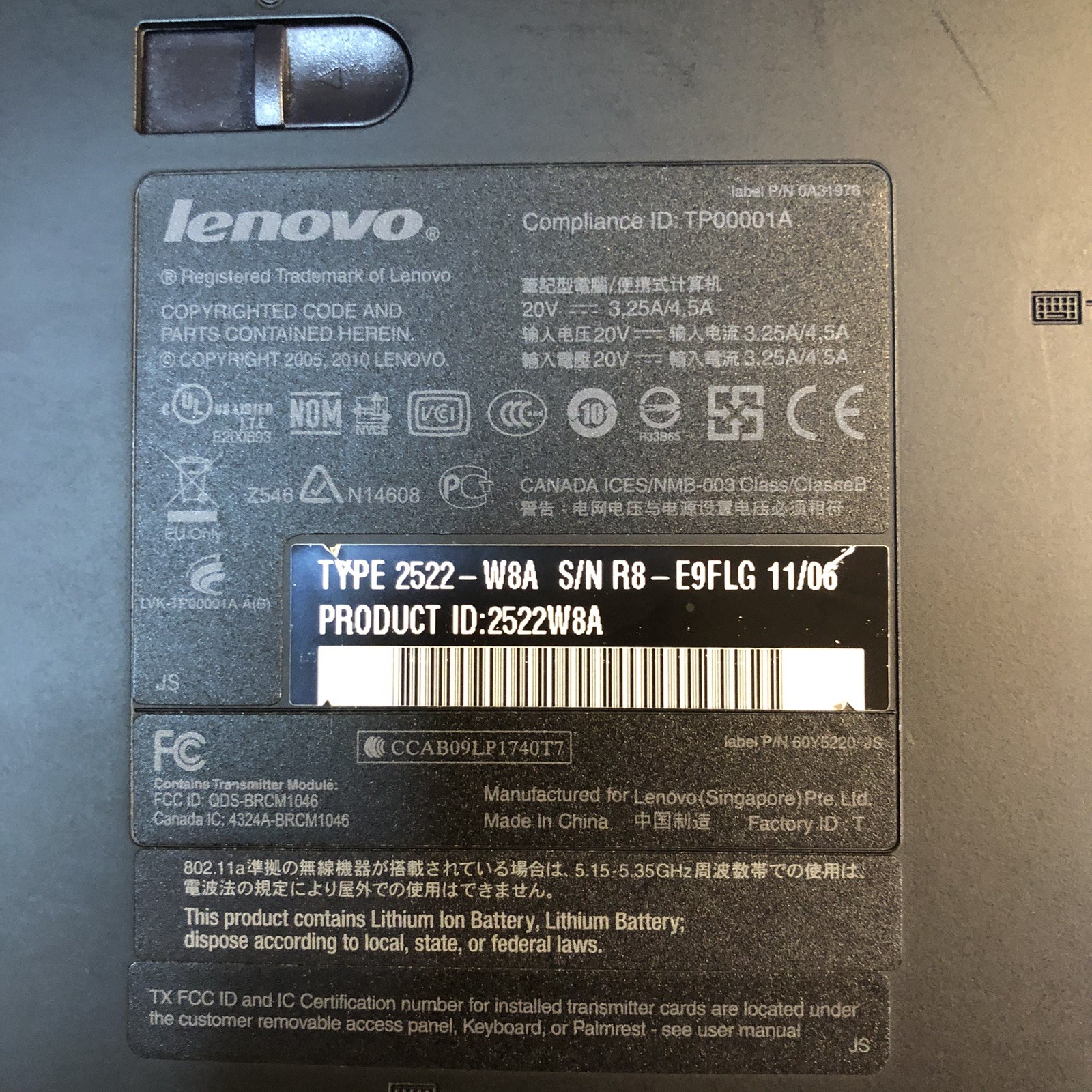 Lenovo Thinkpad T410 Laptop Fedora Linux Core i5 2.4GHz 6gb Ram 465gb HDD