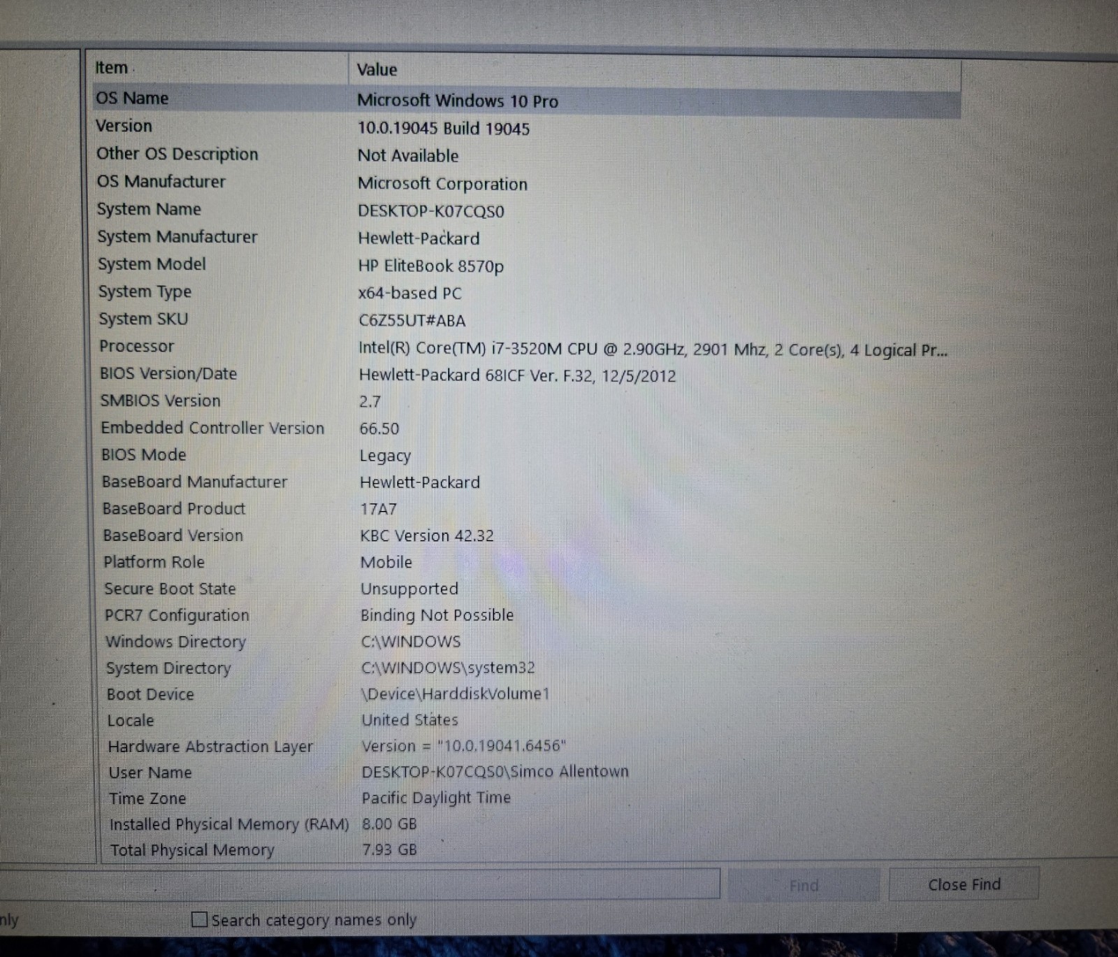 HP EliteBook I7 256GB 8GB RAM With Battery And Power Supply