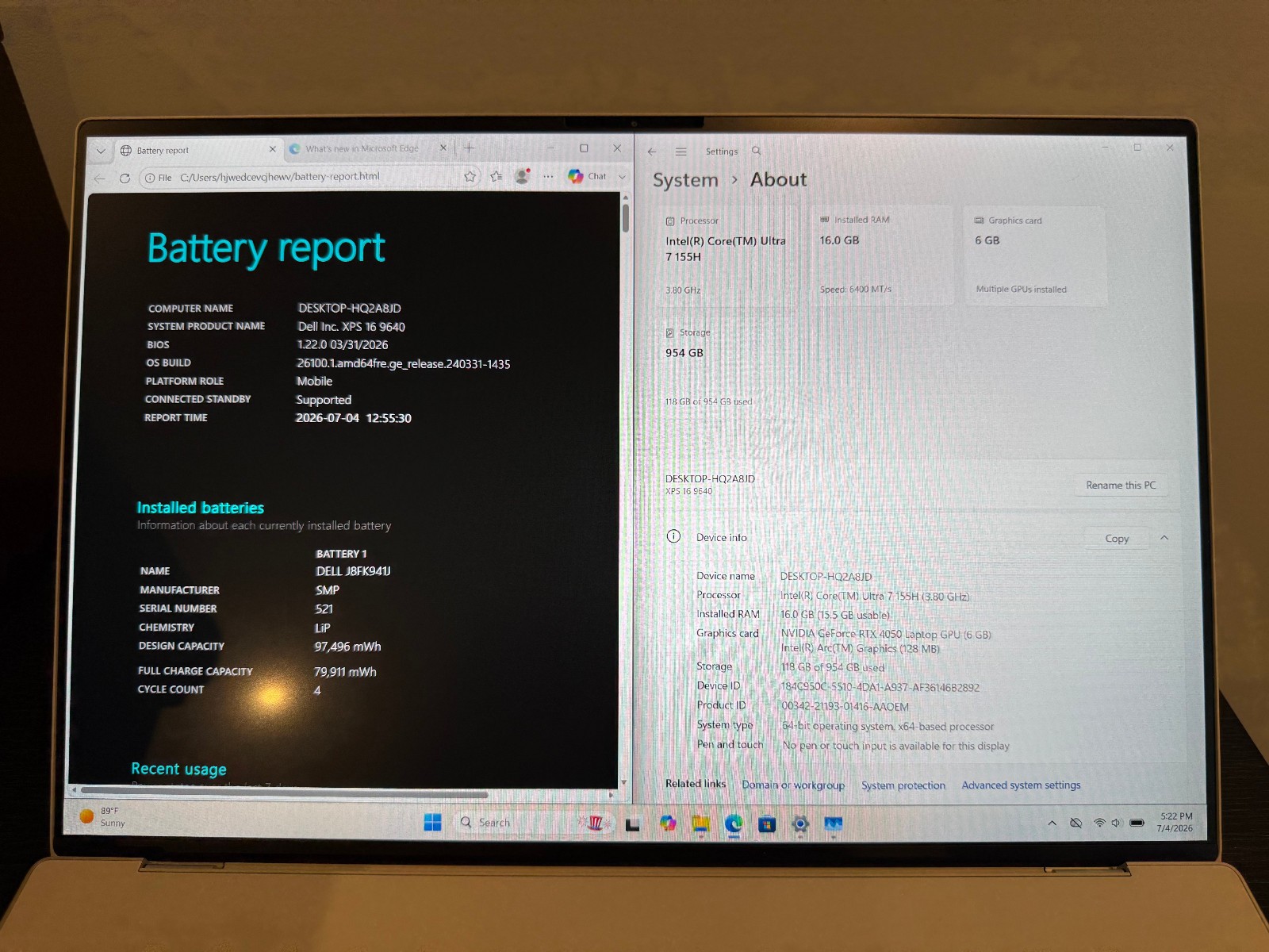 Dell XPS 16 9640 FHD+ 120Hz (Core Ultra 7 155H, 16GB/1TB SSD, RTX 4050) C