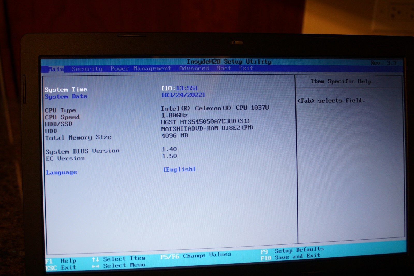 Toshiba C55 1.80GHz 4GB RAM 500GB HDD Updated to 20H2 Version Windows 10PRO