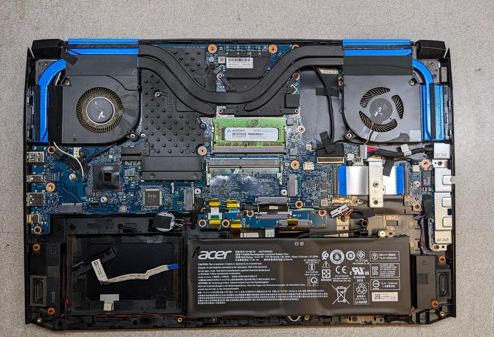 ACER PREDATOR PH317-54 i7-10750H @ 2.60 GHz, 8GB RAM, NO HDD/OS – (FOR PARTS)