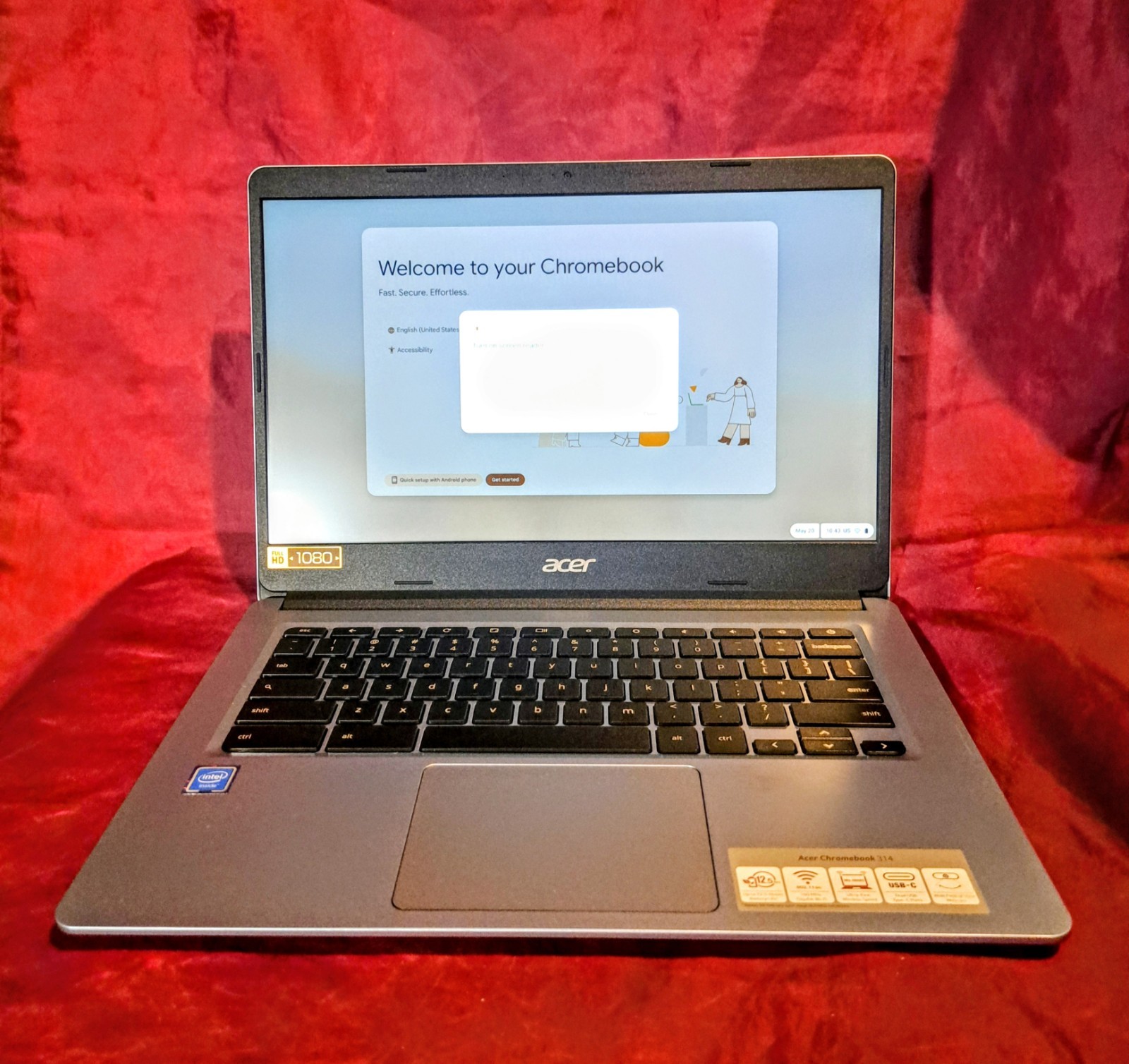 ACER CHROMEBOOK 314 SILVER 14″ inch 4GB 32GB Fully Functional Wiped Clean