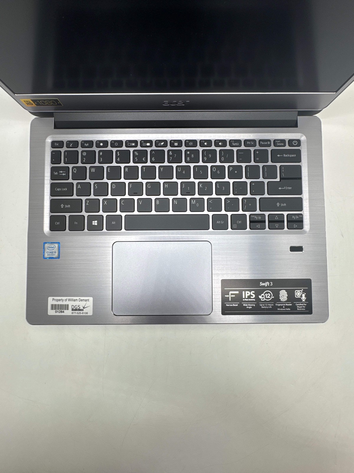 Acer Swift 3 SF314-54 14″ Core i5-8250U 8GB 256GB SSD No Power / bad battery