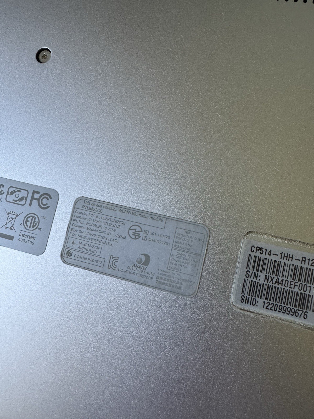 Acer Chromebook CP514-1H AMD Ryzen 5 3500C 8GB RAM 14″ Chrome OS Silver