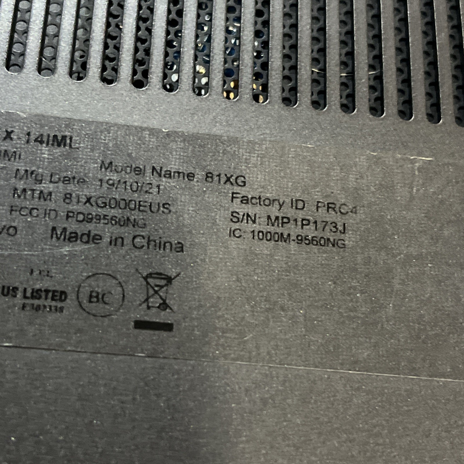 LENOVO THINKPAD FLEX 14IML INTEL CORE I5 10TH GEN 8GB RAM NO HD