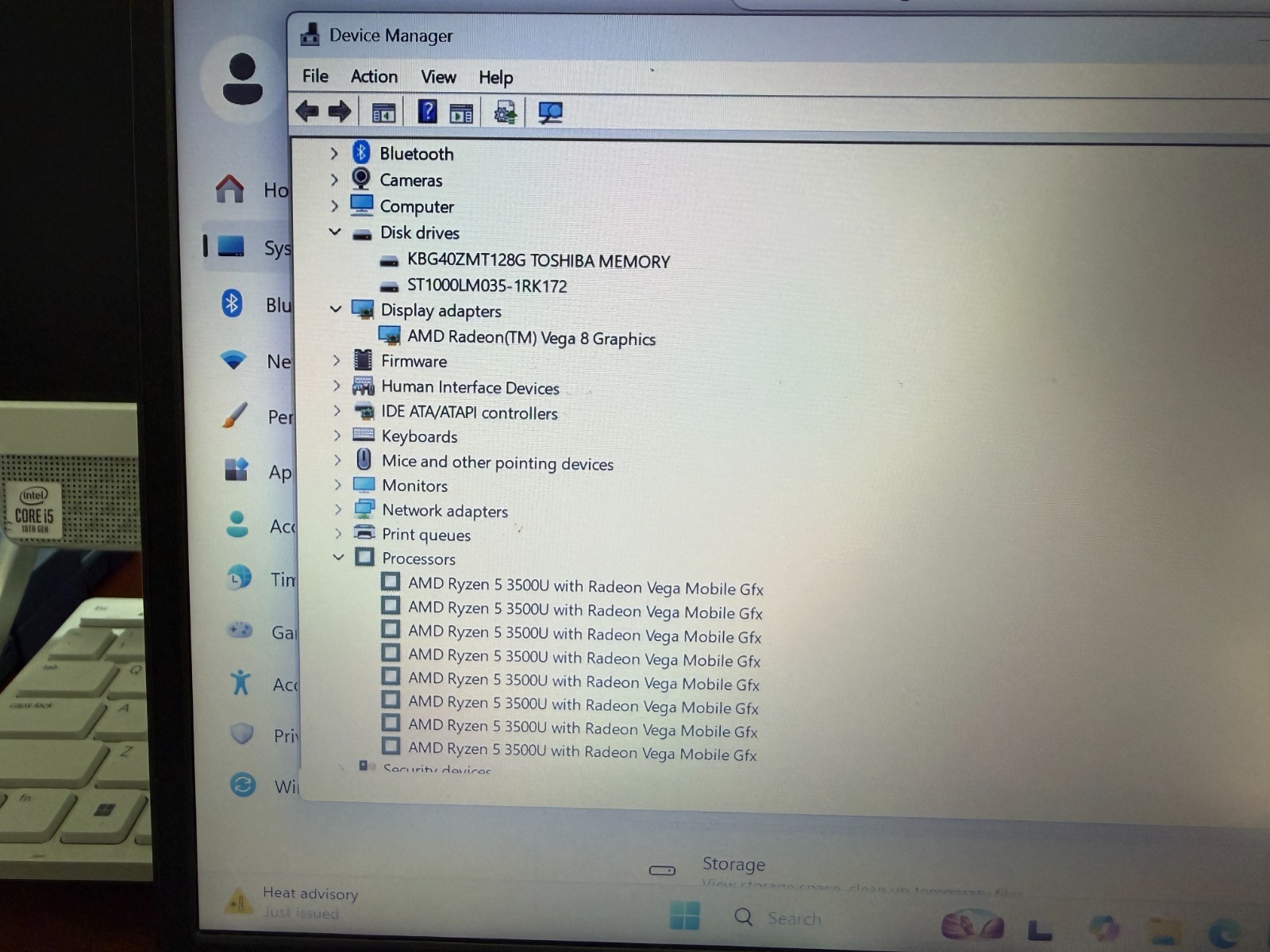 Lenovo IdeaPad 3 14″ FHD Ryzen 5 3500U 8GB RAM 128GB SSD + 1TB HDD Win11 Home