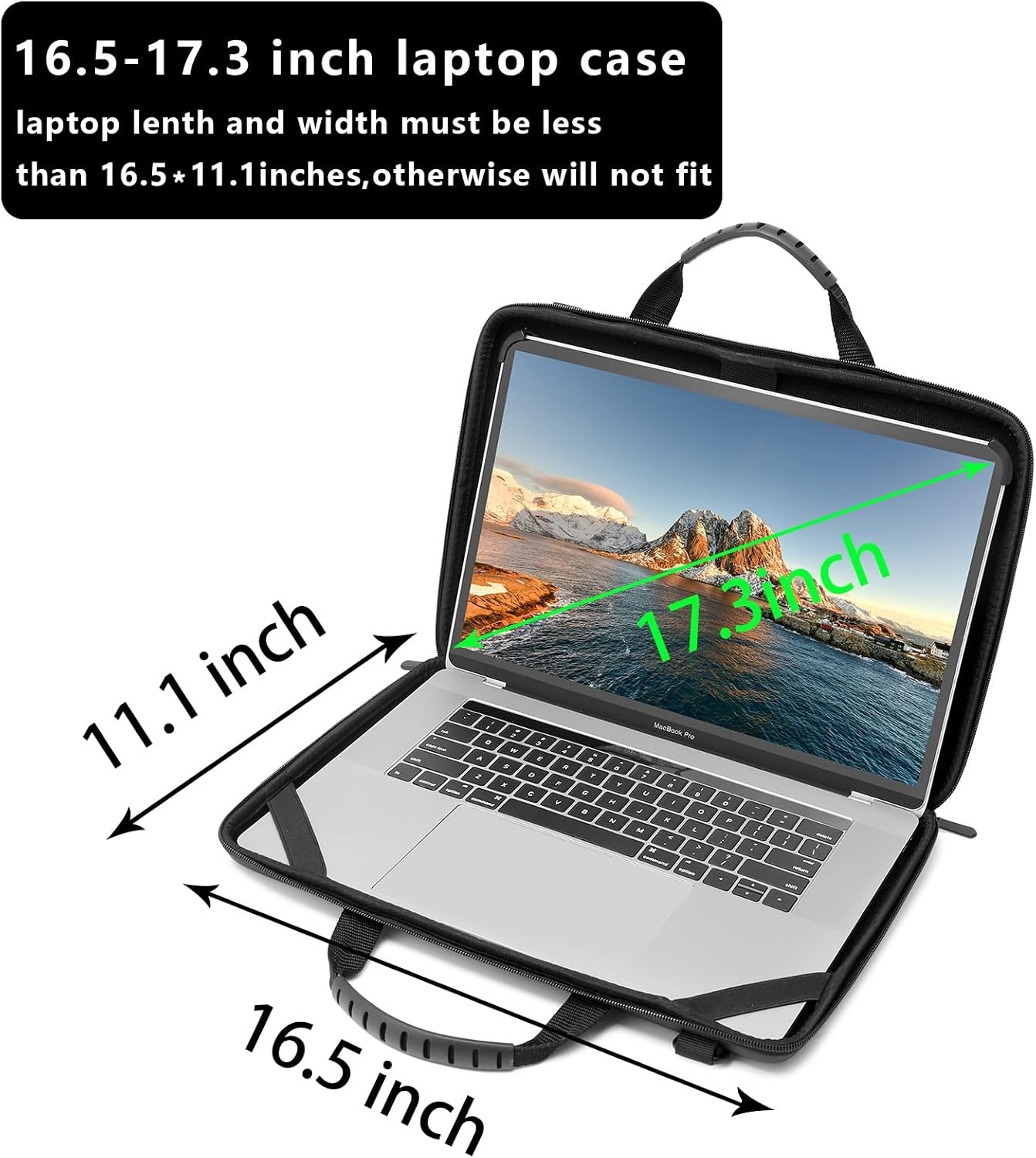 Laptop Case Hard Shell for Men Women with Shoulder Strap – Durable Protection