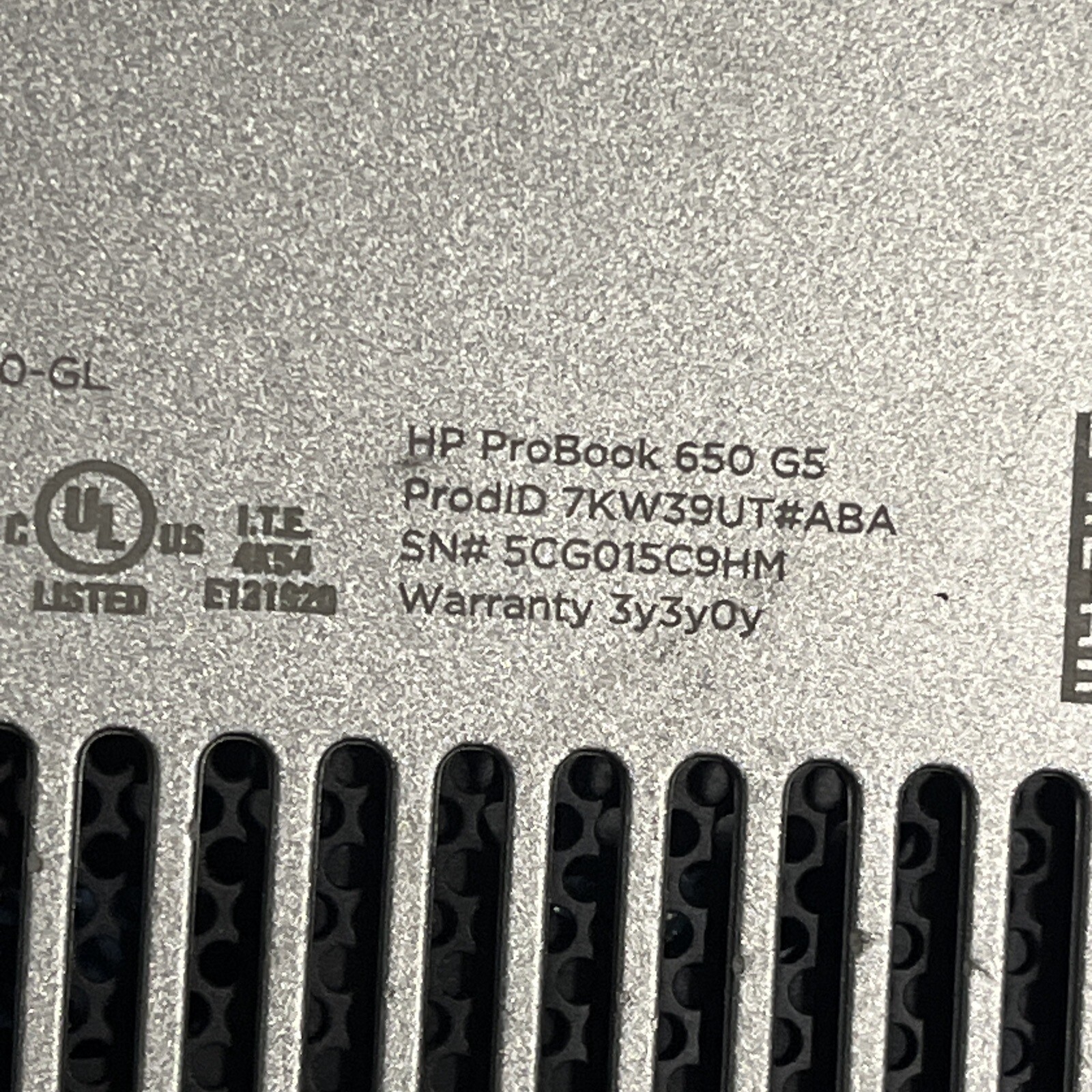 HP PROBOOK 650 G5 INTEL CORE I5-8265U 1.60GHZ 8GB RAM NO HD