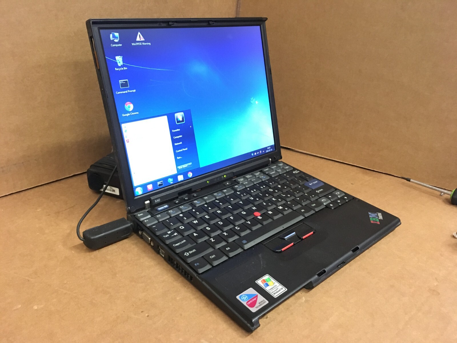 Vintage IBM Thinkpad X40 598MHz 768MB RAM NO HDD