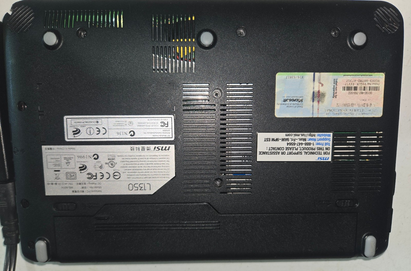 MSI L1350 notebook computer