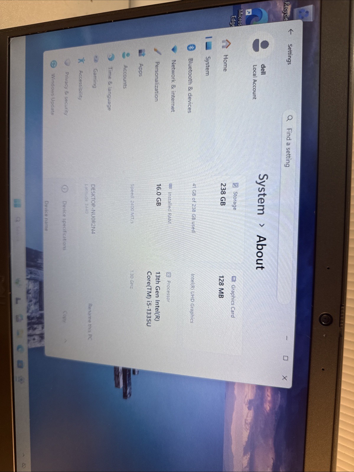 Dell latitude 3440 i5-1335U 1.3GHz 16GB RAM 256GB SSD Window 11pro