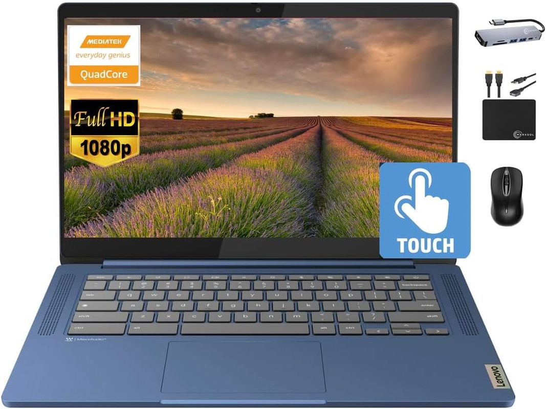 Chromebook 14″ Touchscreen Slim Laptop Business Student, 8-Core Mediatek Kompani