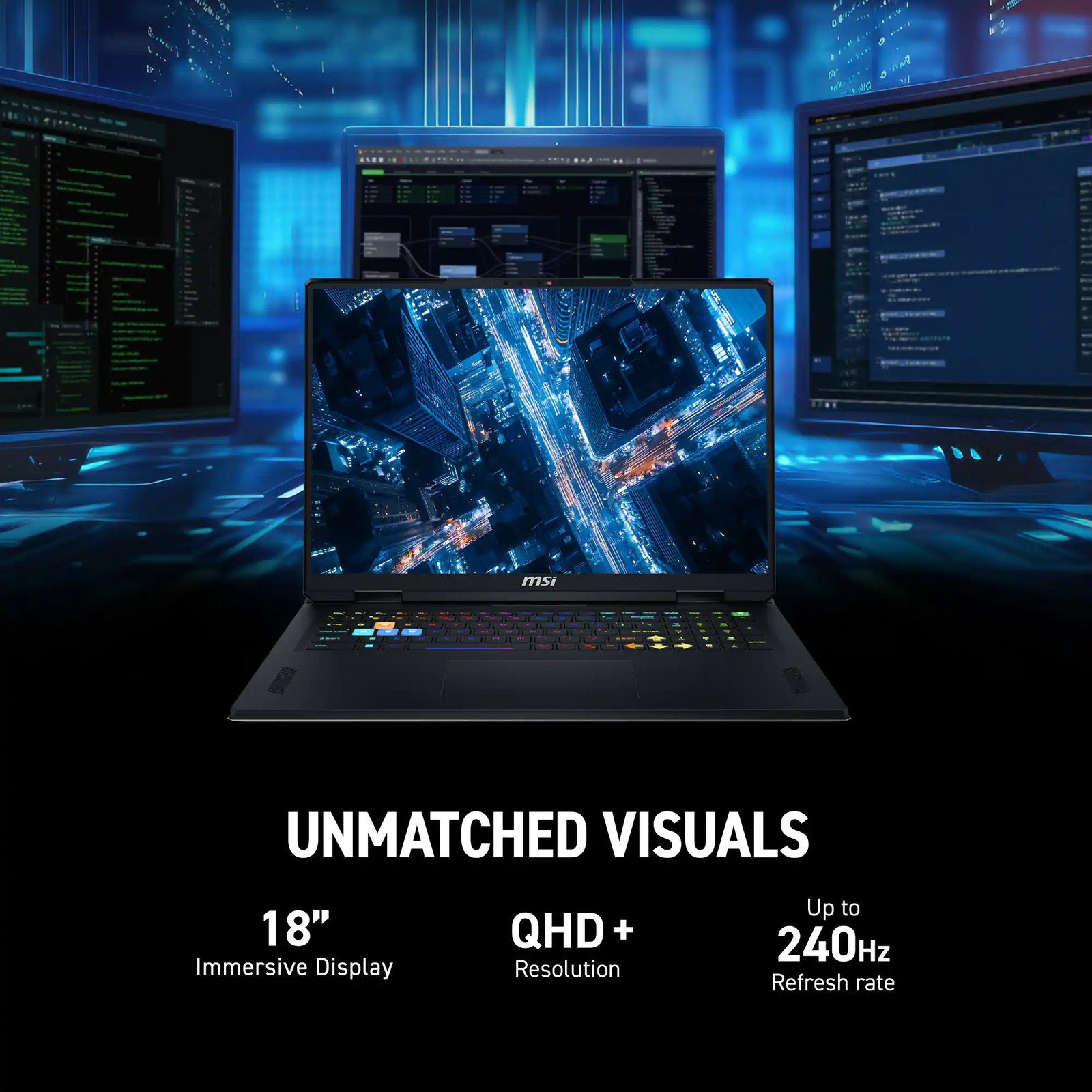 MSI – Stealth A18 AI+ – Copilot+PC- 18″ 240Hz QHD+ Ultra Thin Gaming Laptop -…