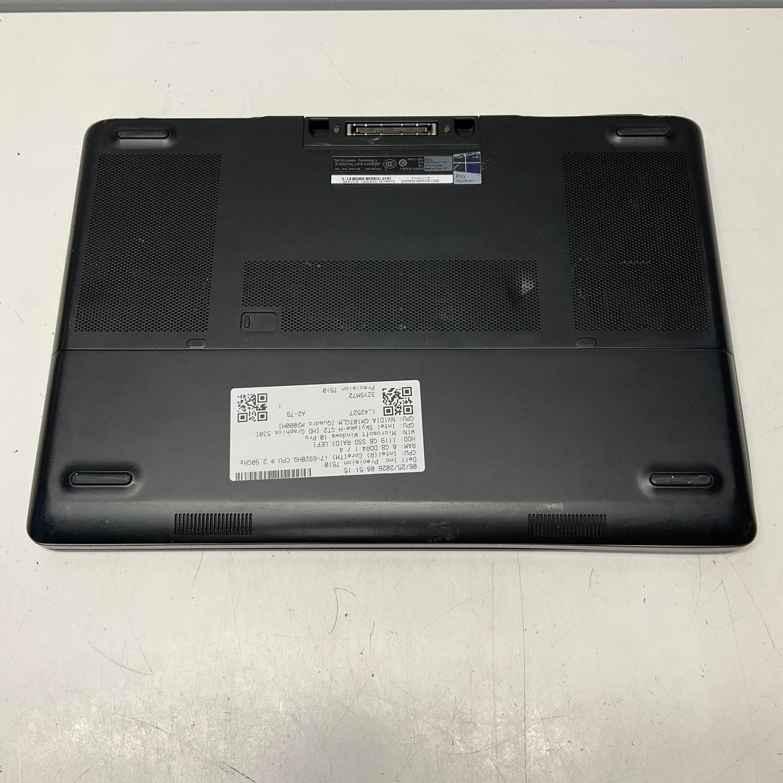 Dell Precision 7510 15.6″ i7-6820HQ 128GB SSD 8GB Windows 10 Pro Laptop M2000M