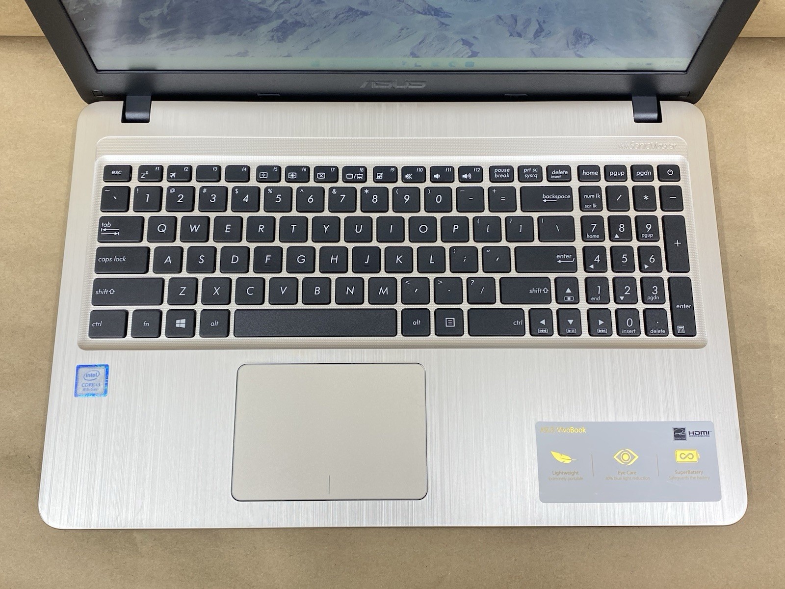 Asus VivoBook 15-X540UAR – 15.5 FHD – i3-8130U – 4GB – 128GB – Win 11 – READ
