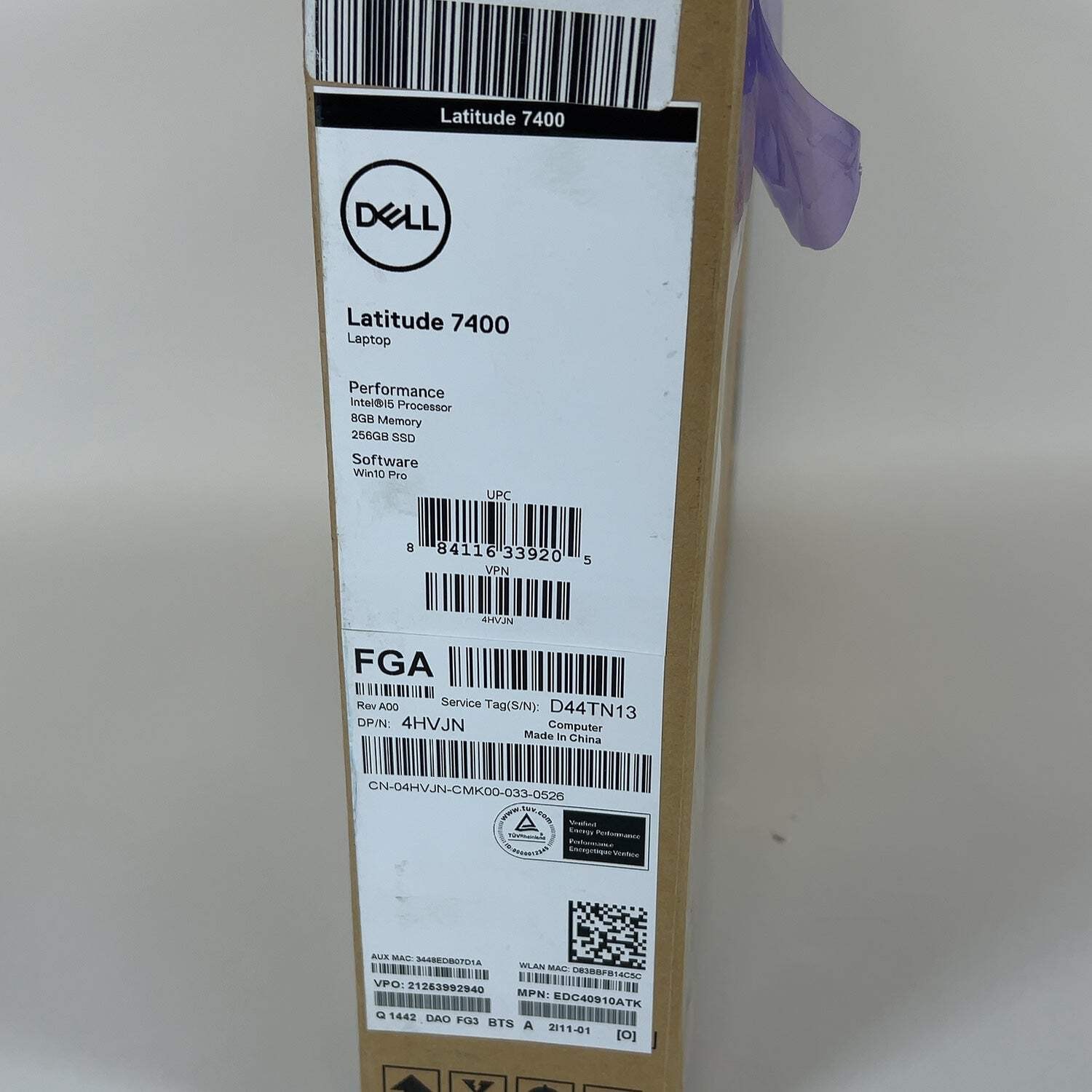 Dell Latitude 7400 14″ i5-8365U 1.6GHz 8GB RAM 256GB SSD