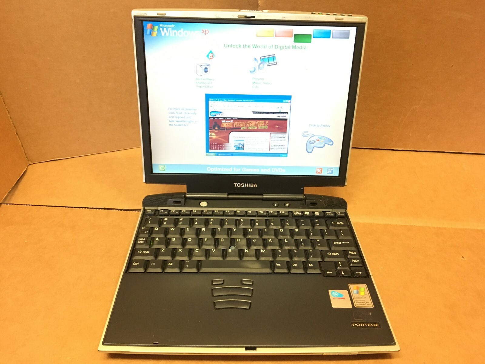 Toshiba Portege M100 PENTIUM M 1.2GHz 256MB RAM 20GB HDD WINDOWS XP WIFI DVD