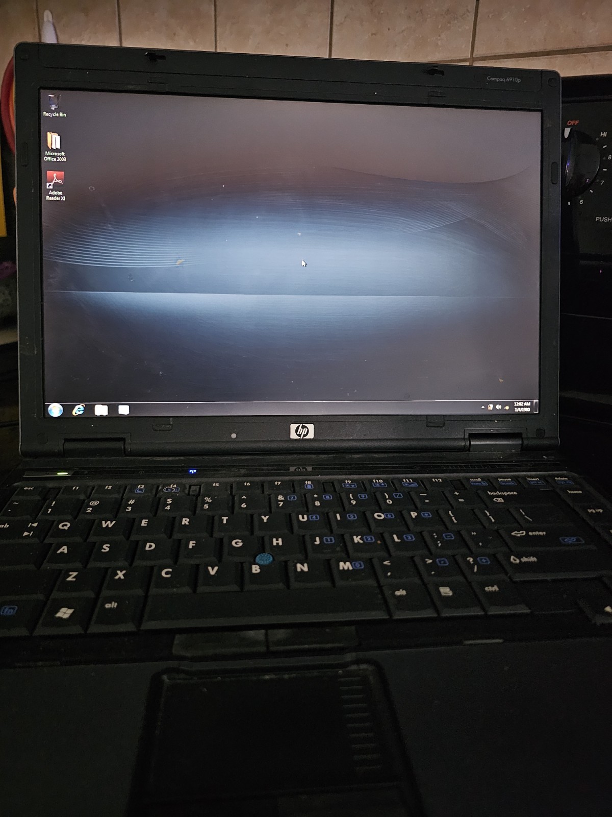 HP Compaq 6910p 80GB HDD Intel T7500 @ 2.00Ghz 2GB RAM Windows 7 – it runs!