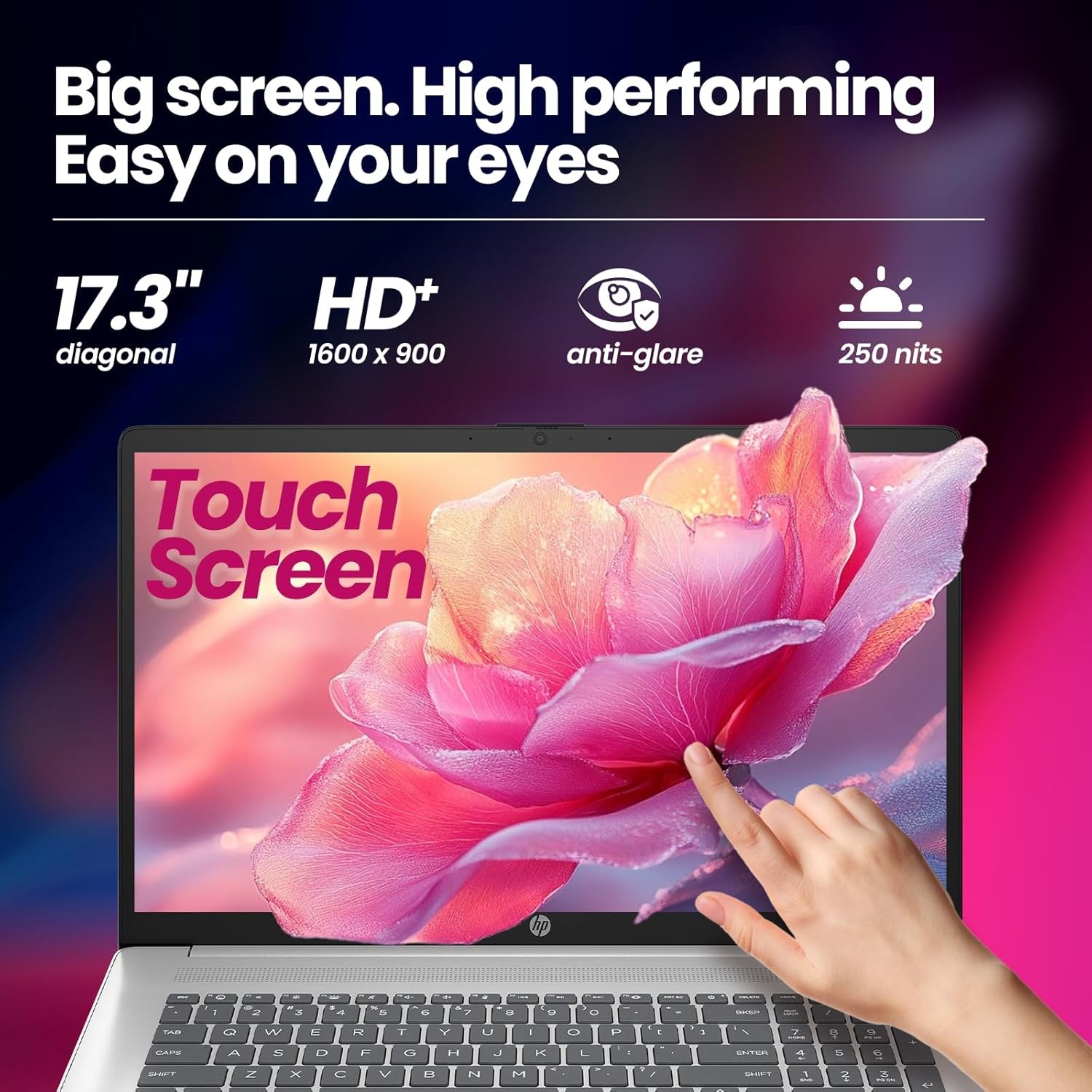HP 17.3″ Touchscreen Business Laptop, Intel Core Ultra 7 255U 32GB RAM, 1TB SSD