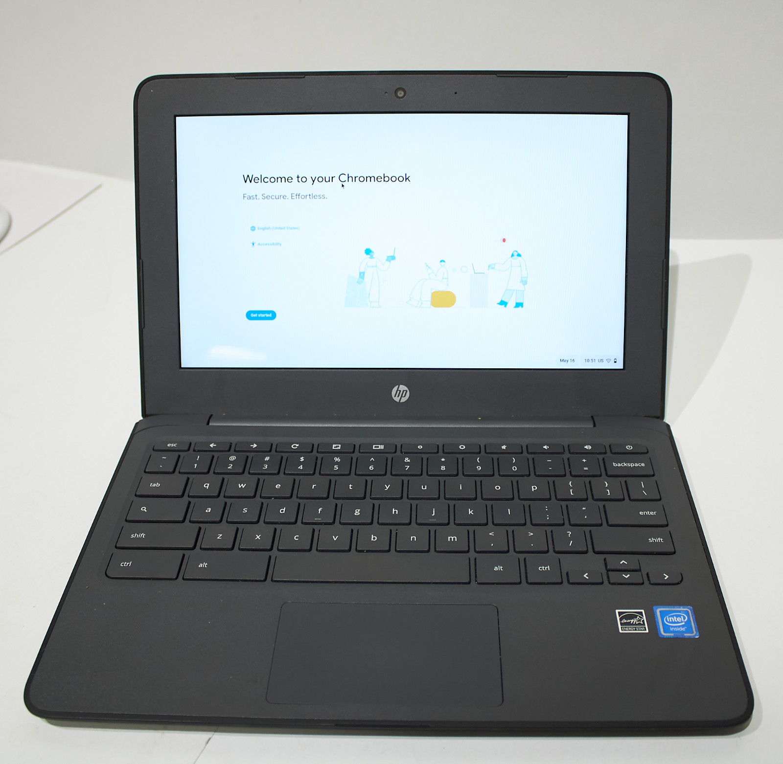 HP Chromebook 11 G6 EE, 11.6″ (16GB) Touchscreen Gray- 3PD93UT#ABA -works