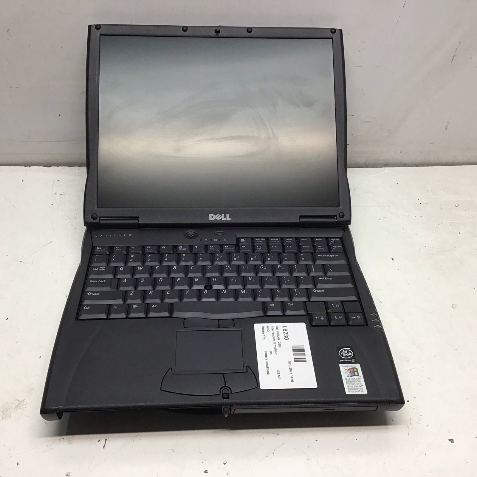 Dell Latitude C600 Intel Pentium III 750MHz 128 MB NO HDD